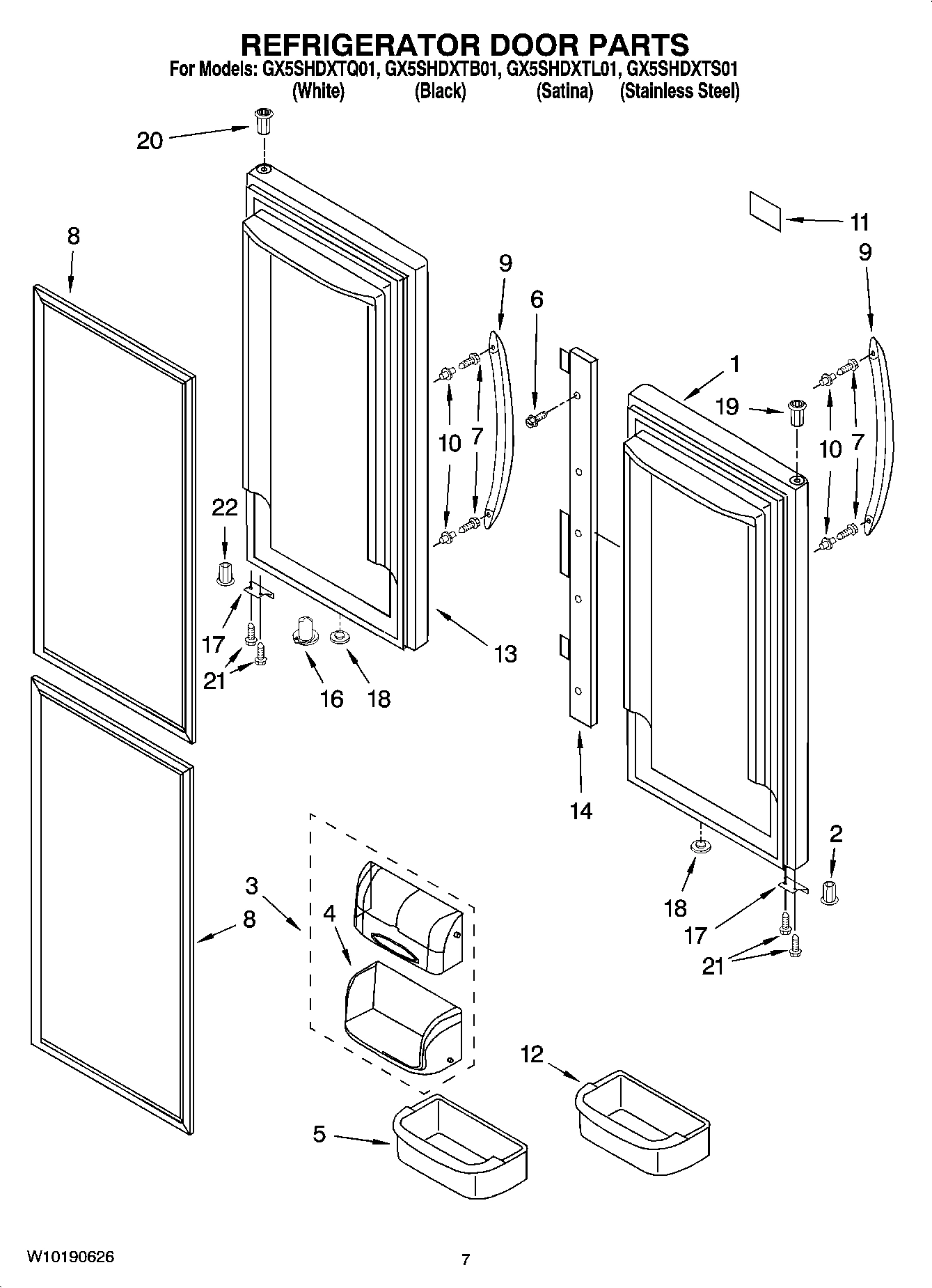 04 - REFRIGERATOR DOOR PARTS