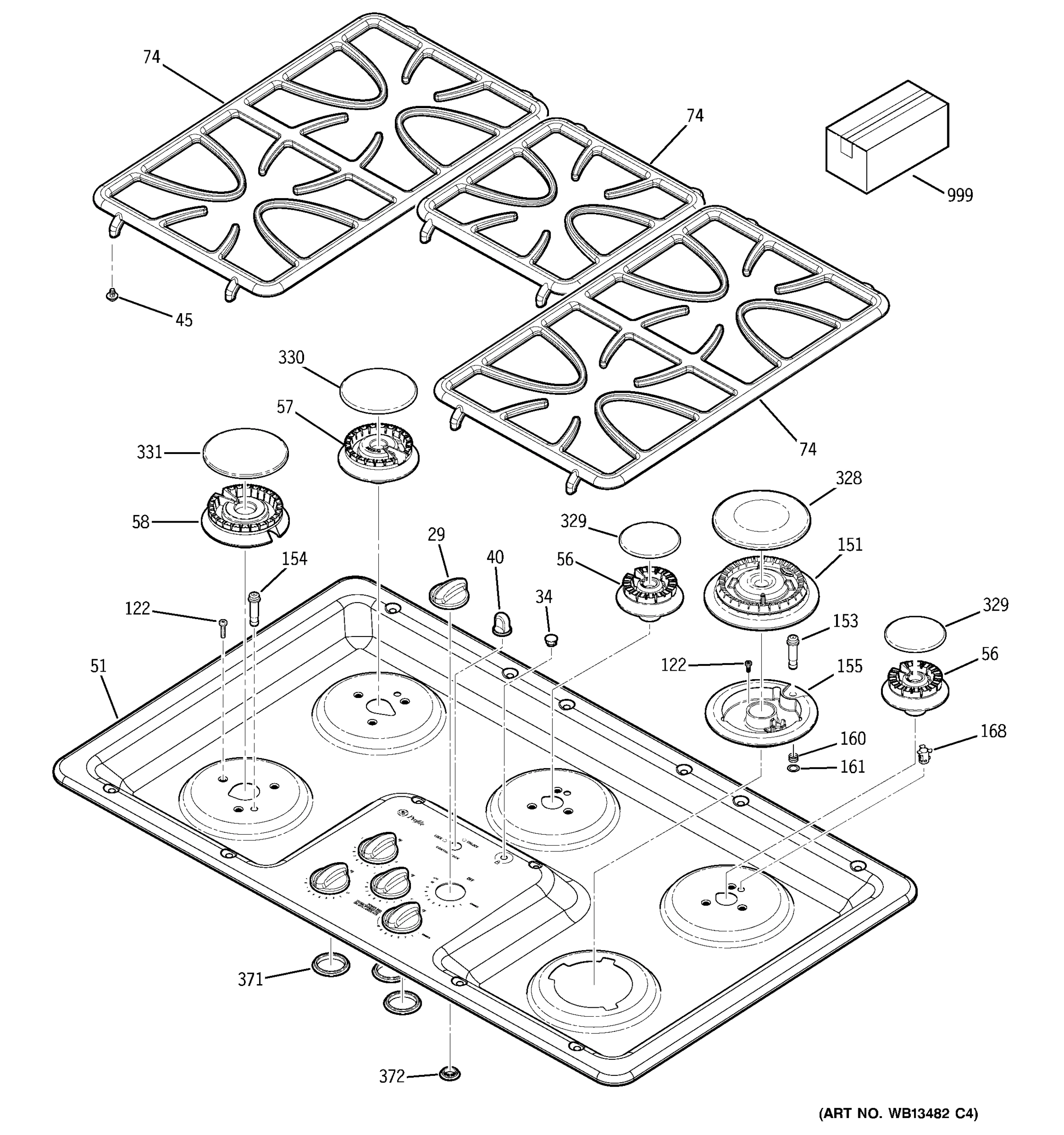 CONTROL PANEL & COOKTOP