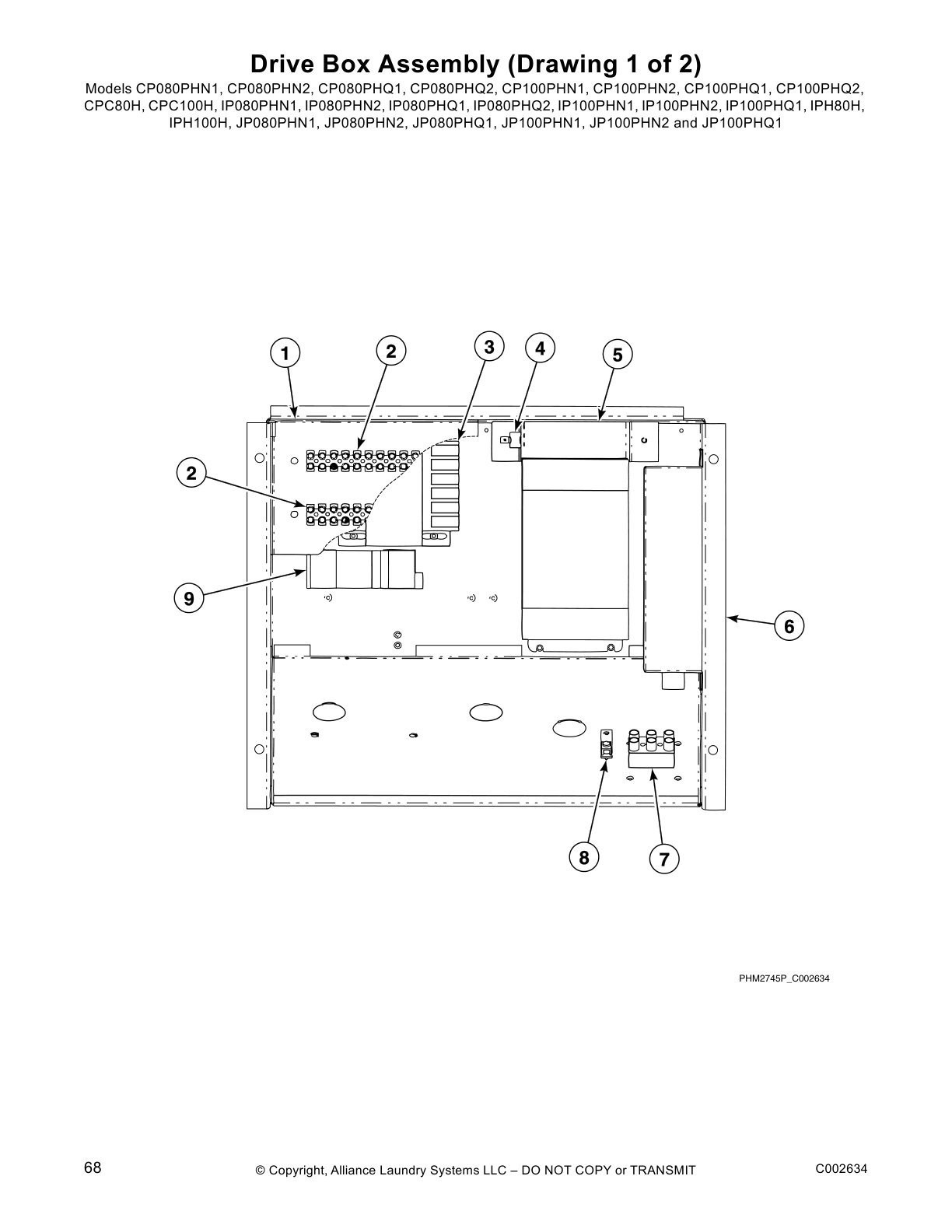 Drive Box Assembly (Drawing 1 of 2)