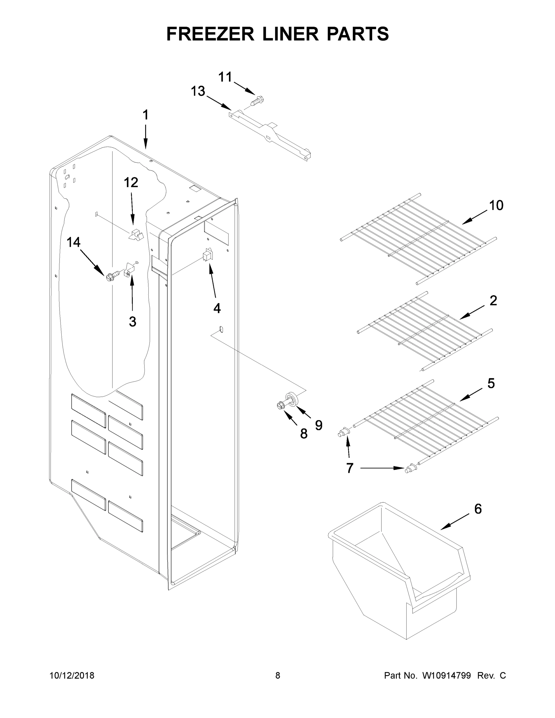 05 - FREEZER LINER PARTS