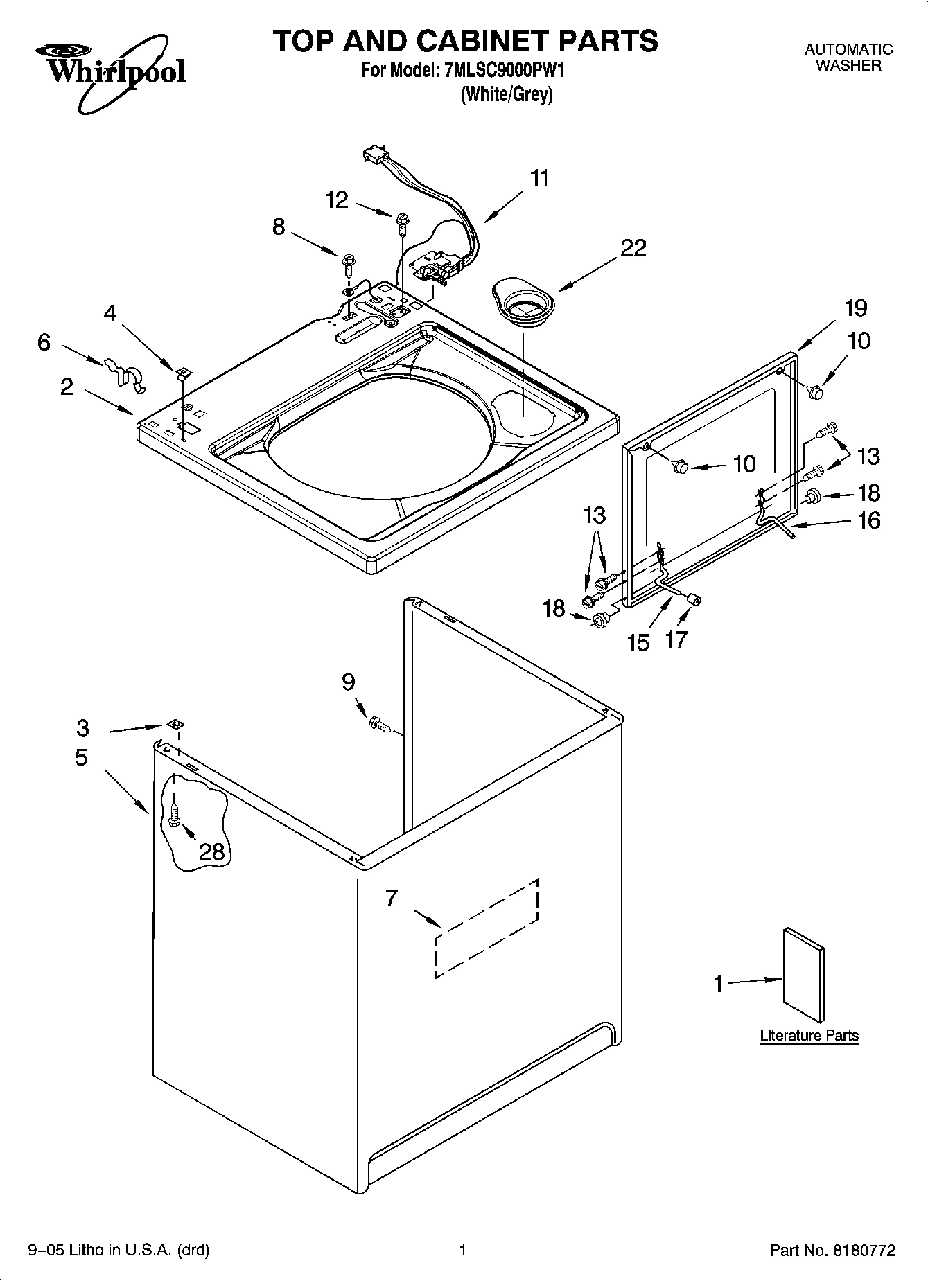 01 - TOP AND CABINET PARTS
