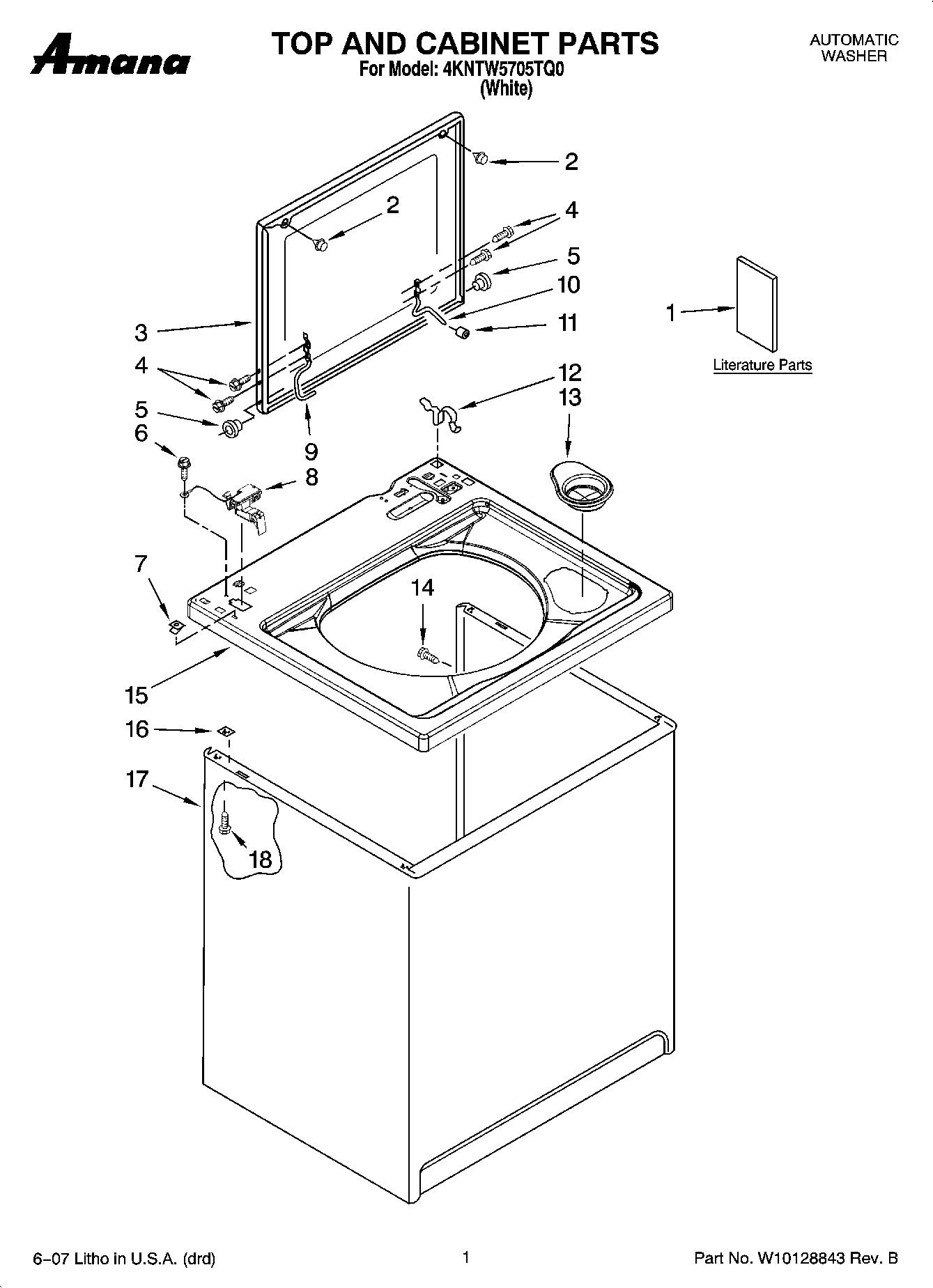 01 - TOP AND CABINET PARTS
