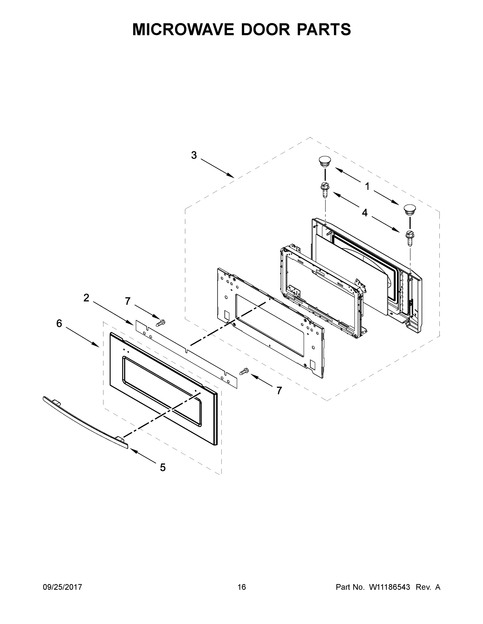 09 - MICROWAVE DOOR PARTS