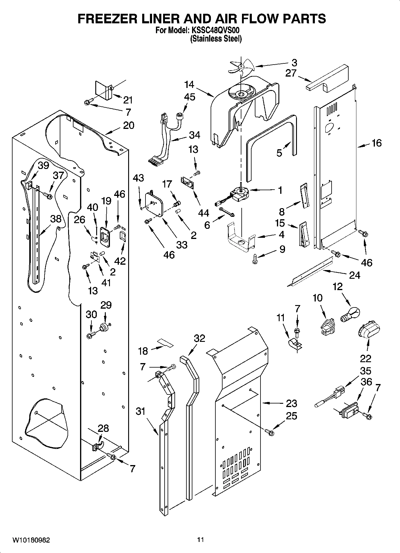 08 - FREEZER LINER AND AIR FLOW PARTS