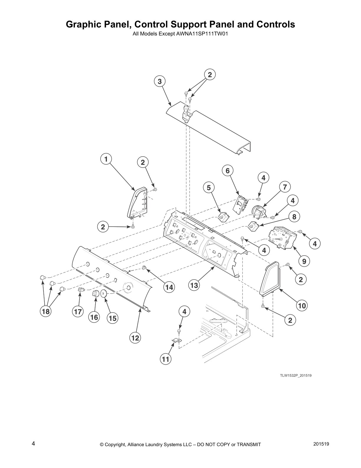 Graphic Panel, Control Support Panel and Controls