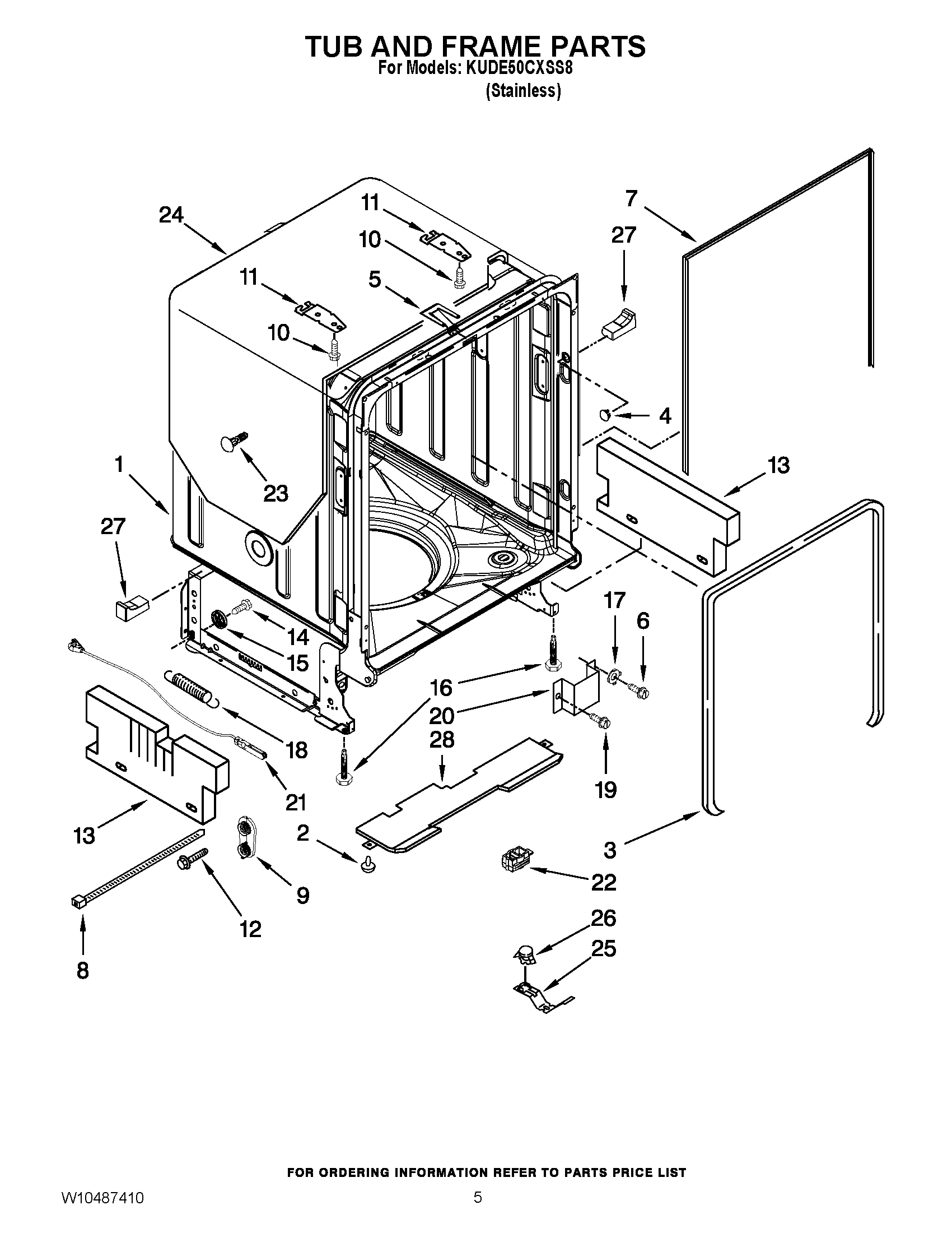 05 - TUB AND FRAME PARTS