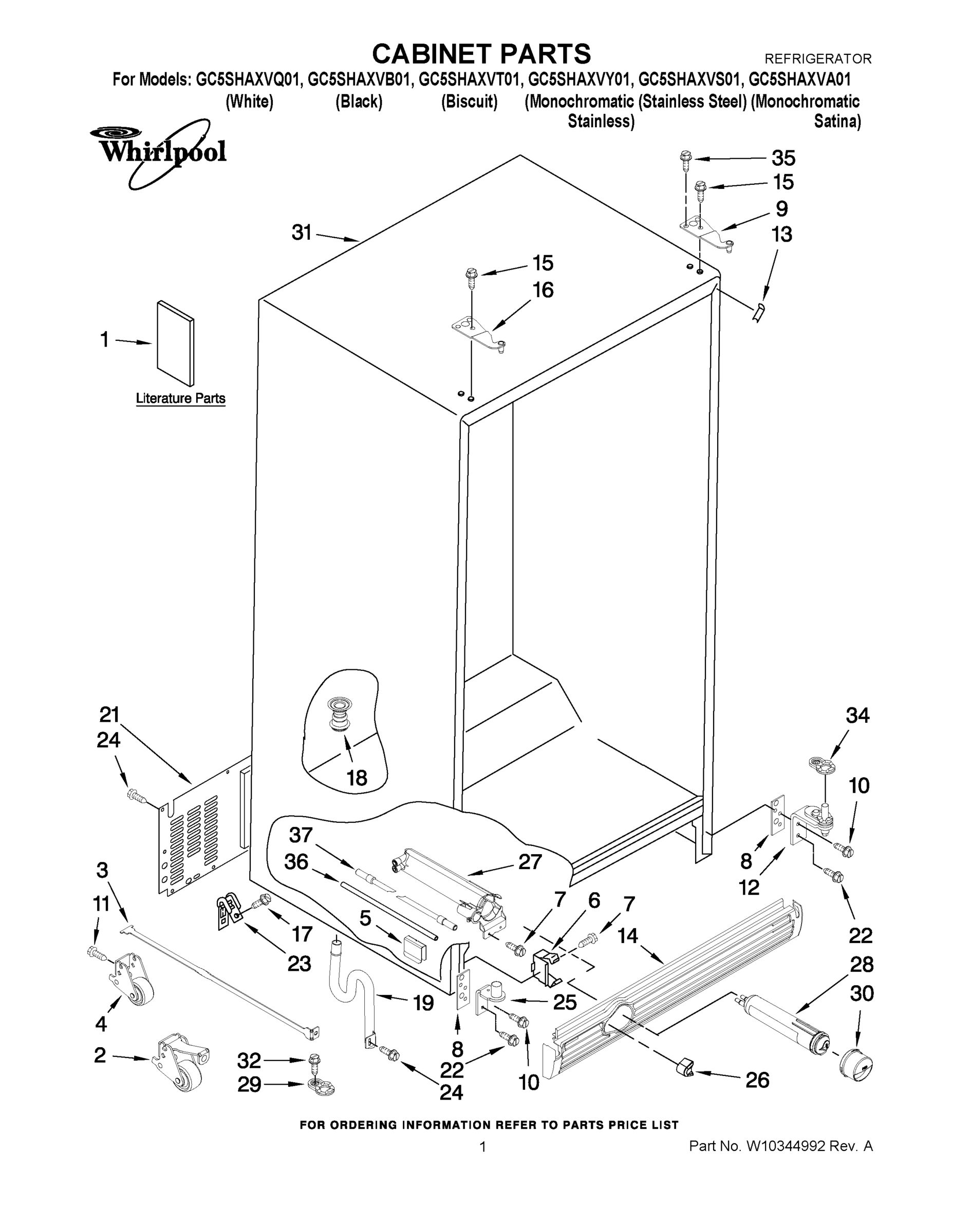 01 - CABINET PARTS