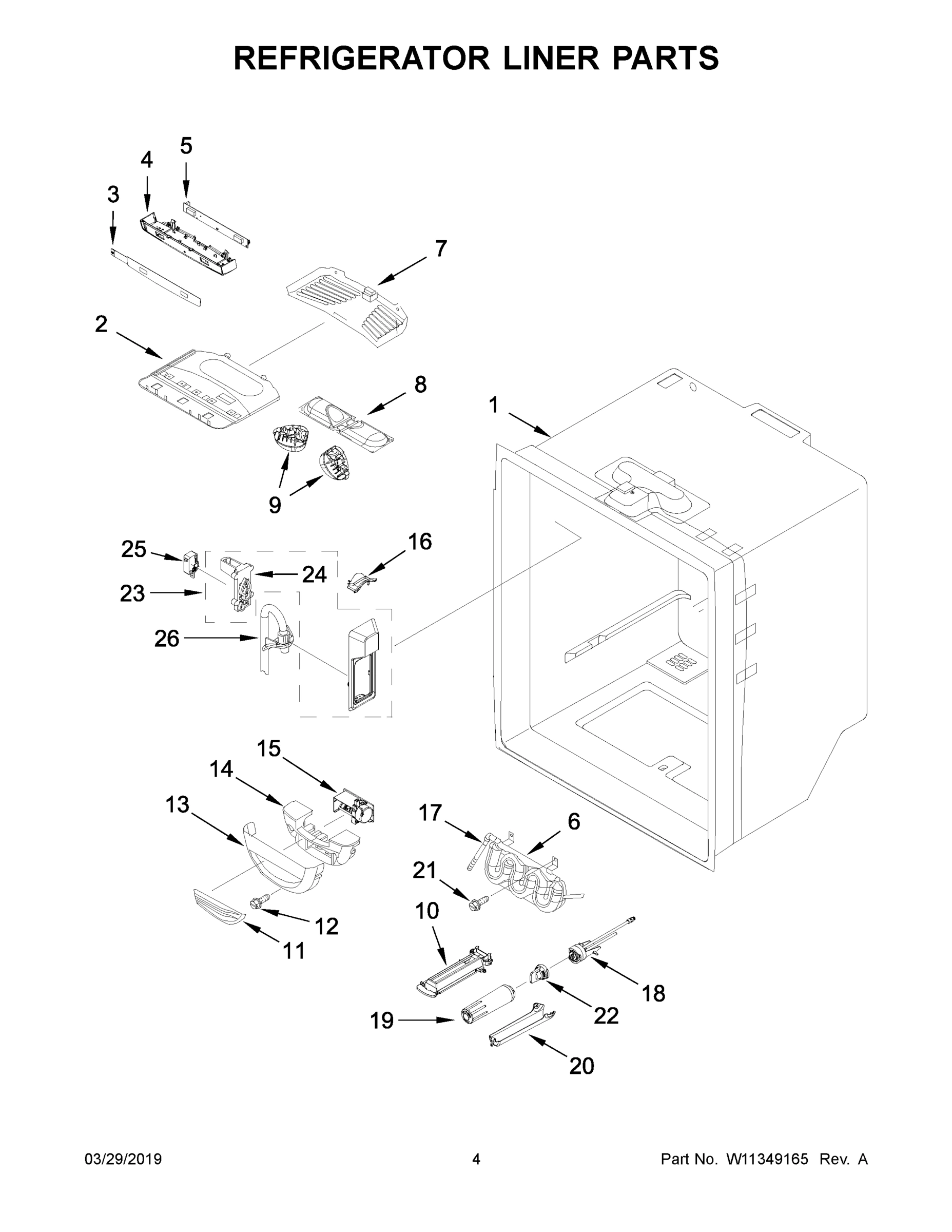 03 - REFRIGERATOR LINER PARTS