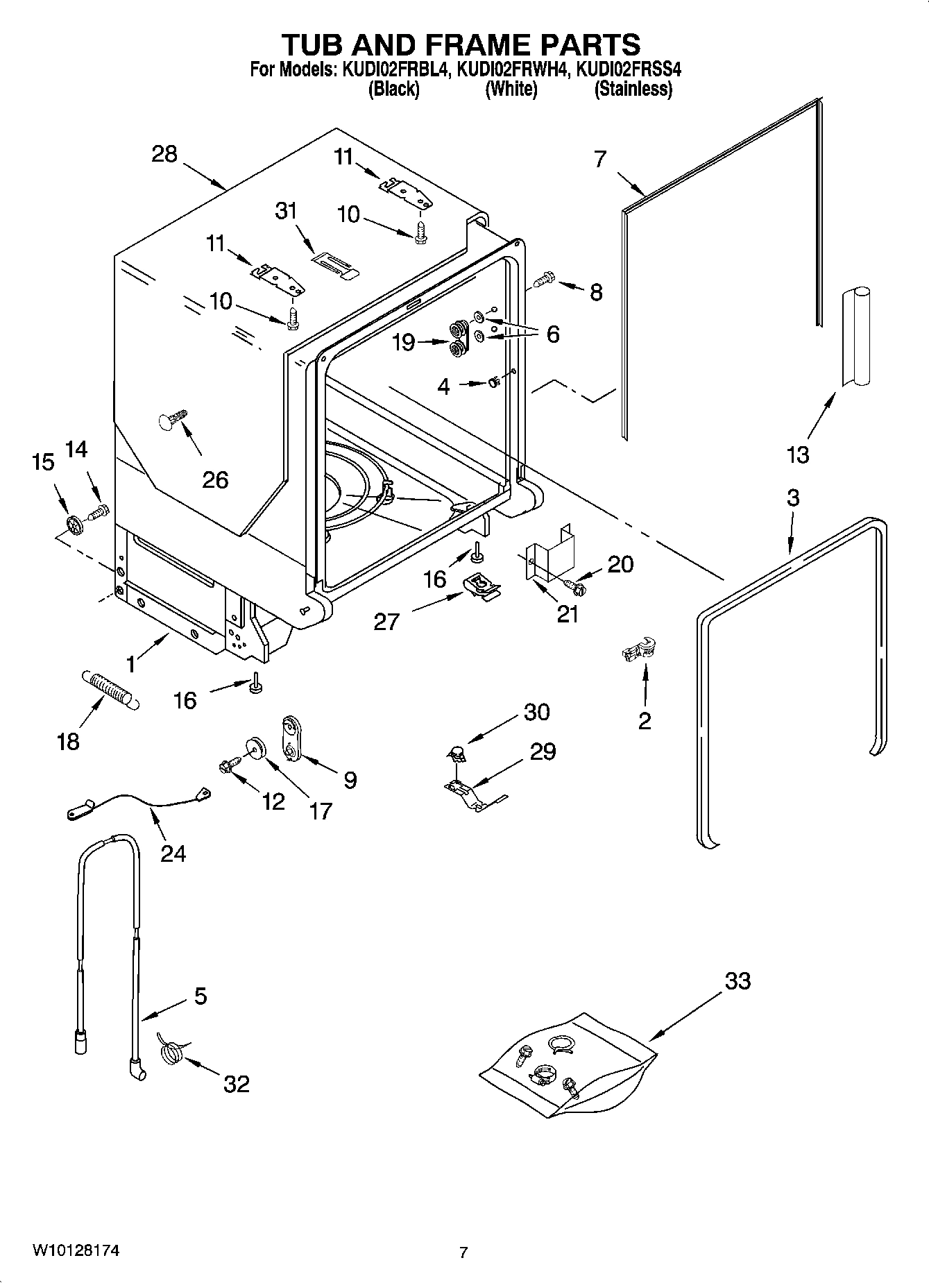 07 - TUB AND FRAME PARTS