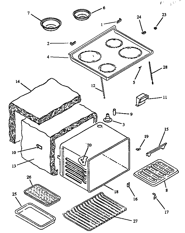 05 - MAIN TOP AND OVEN ASSY