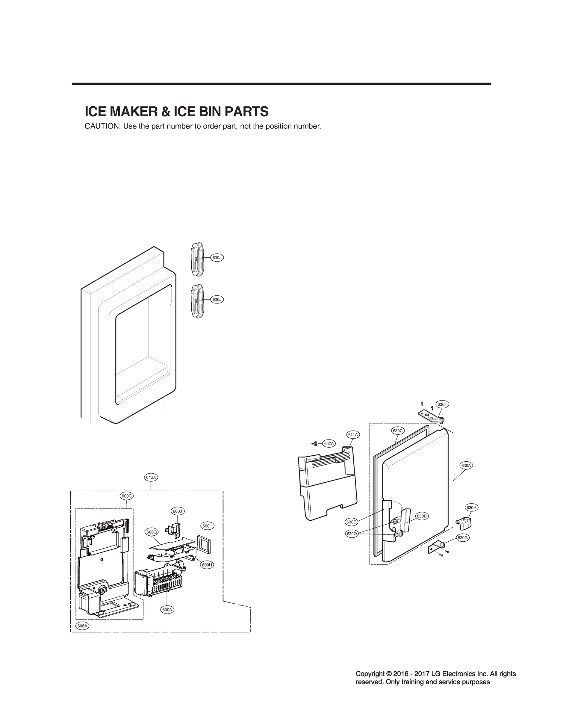 ICE MAKER & ICE BIN PARTS