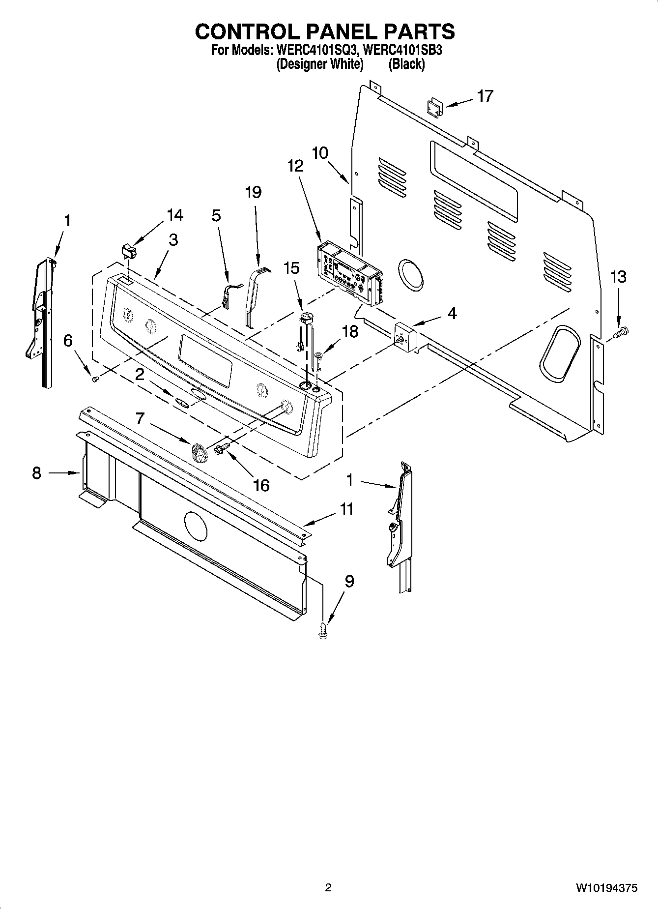 02 - CONTROL PANEL PARTS