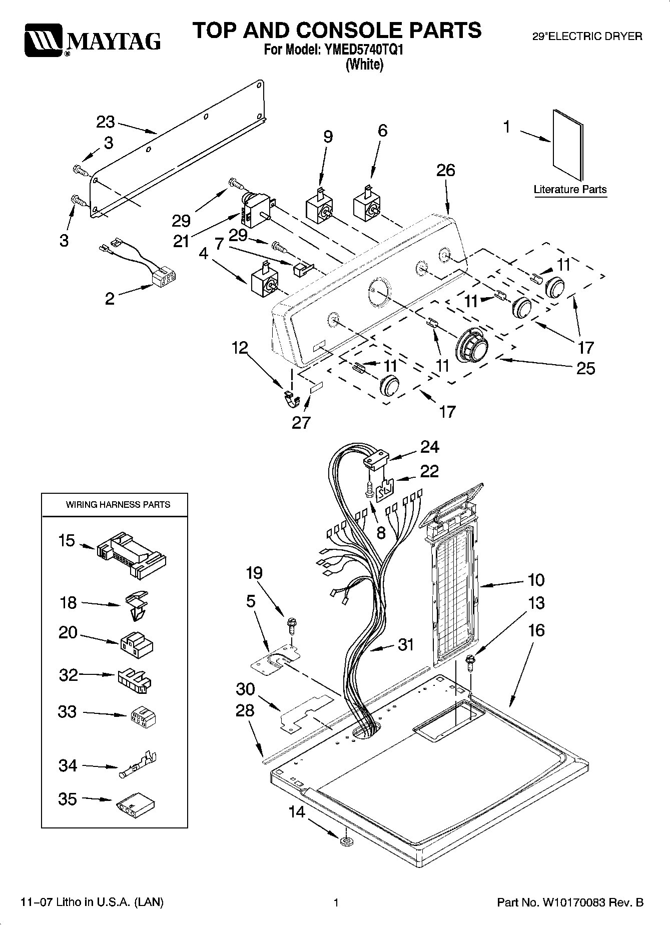 01 - TOP AND CONSOLE PARTS