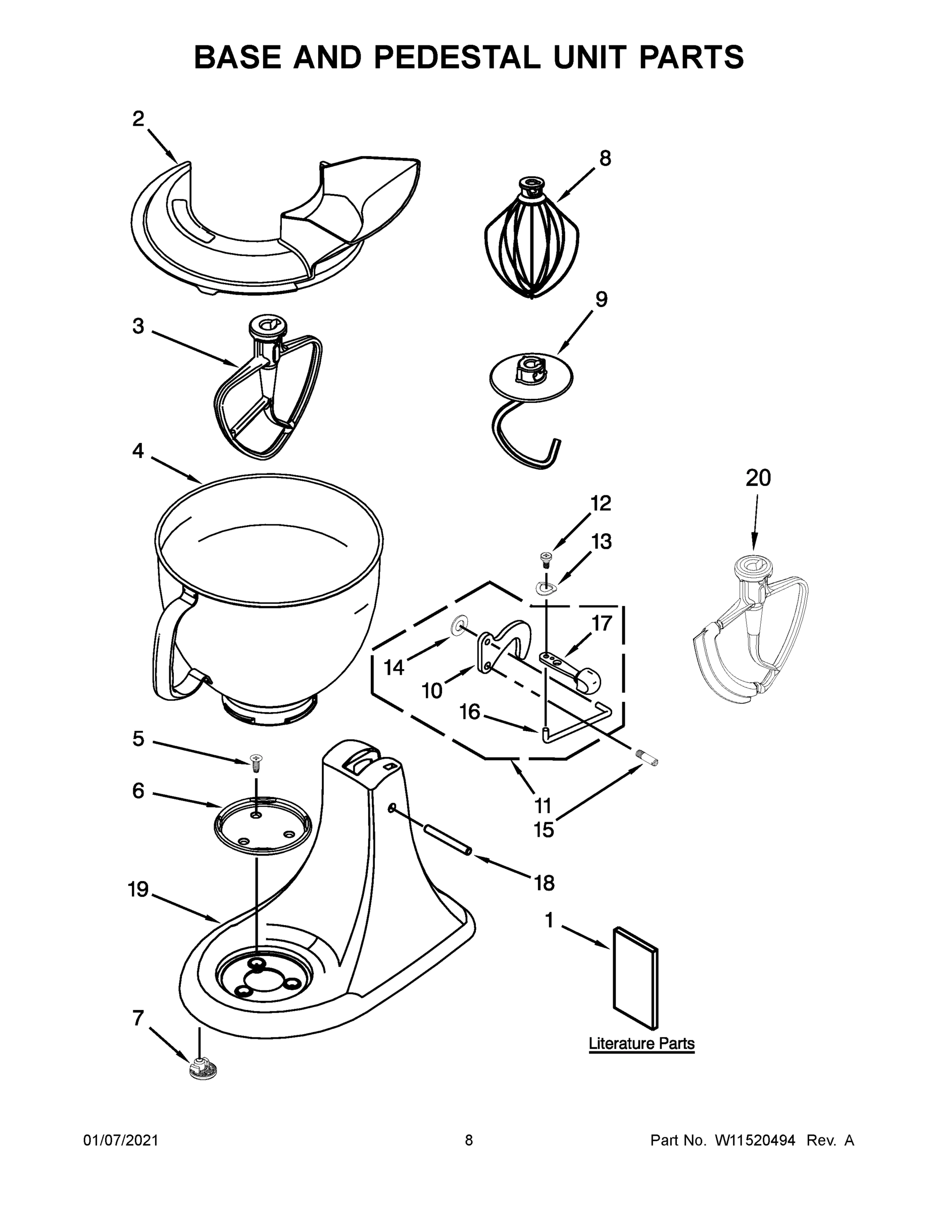 05 - BASE AND PEDESTAL UNIT PARTS