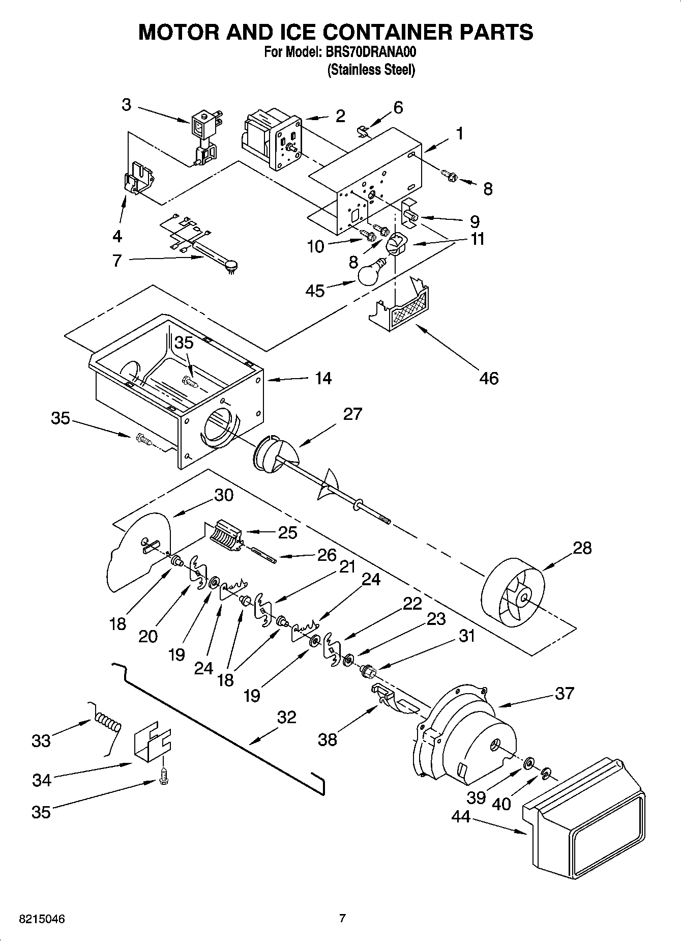05 - MOTOR AND ICE CONTAINER PARTS