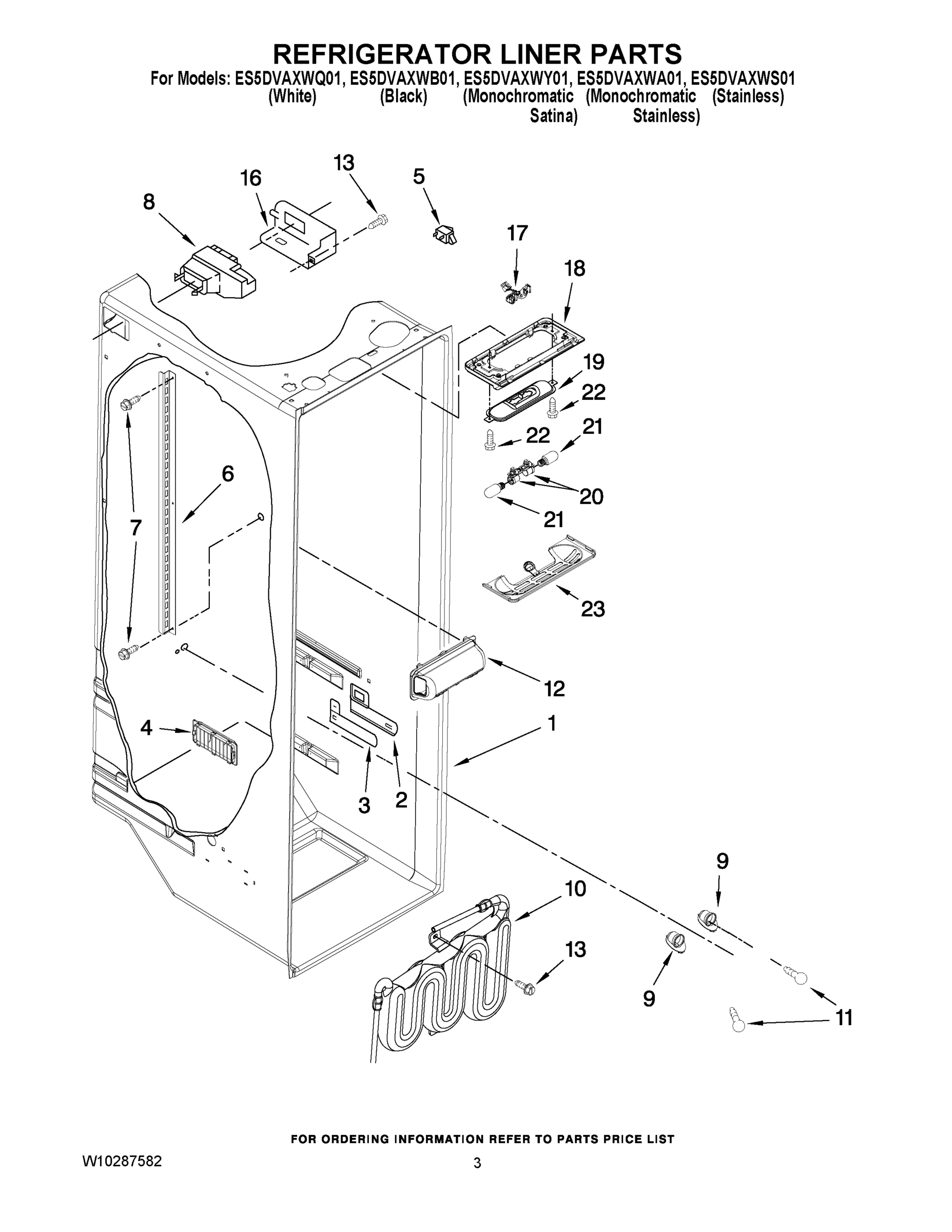 02 - REFRIGERATOR LINER PARTS