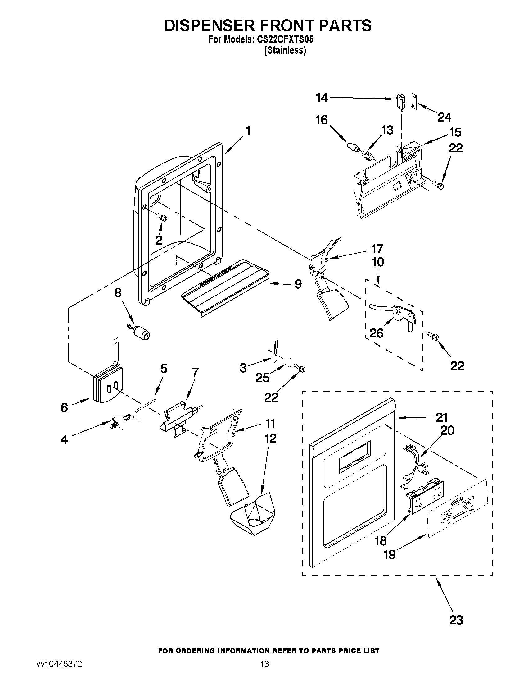 08 - DISPENSER FRONT PARTS