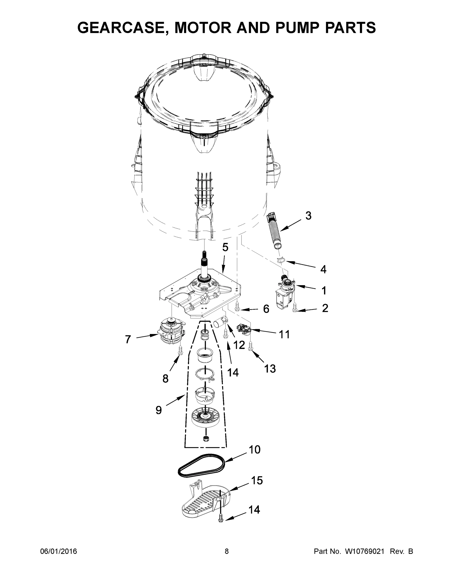 05 - GEARCASE, MOTOR AND PUMP PARTS