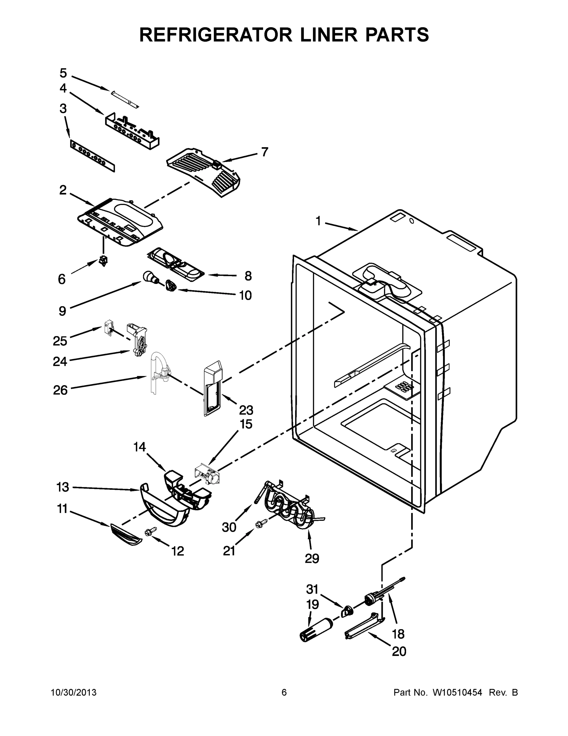 04 - REFRIGERATOR LINER PARTS