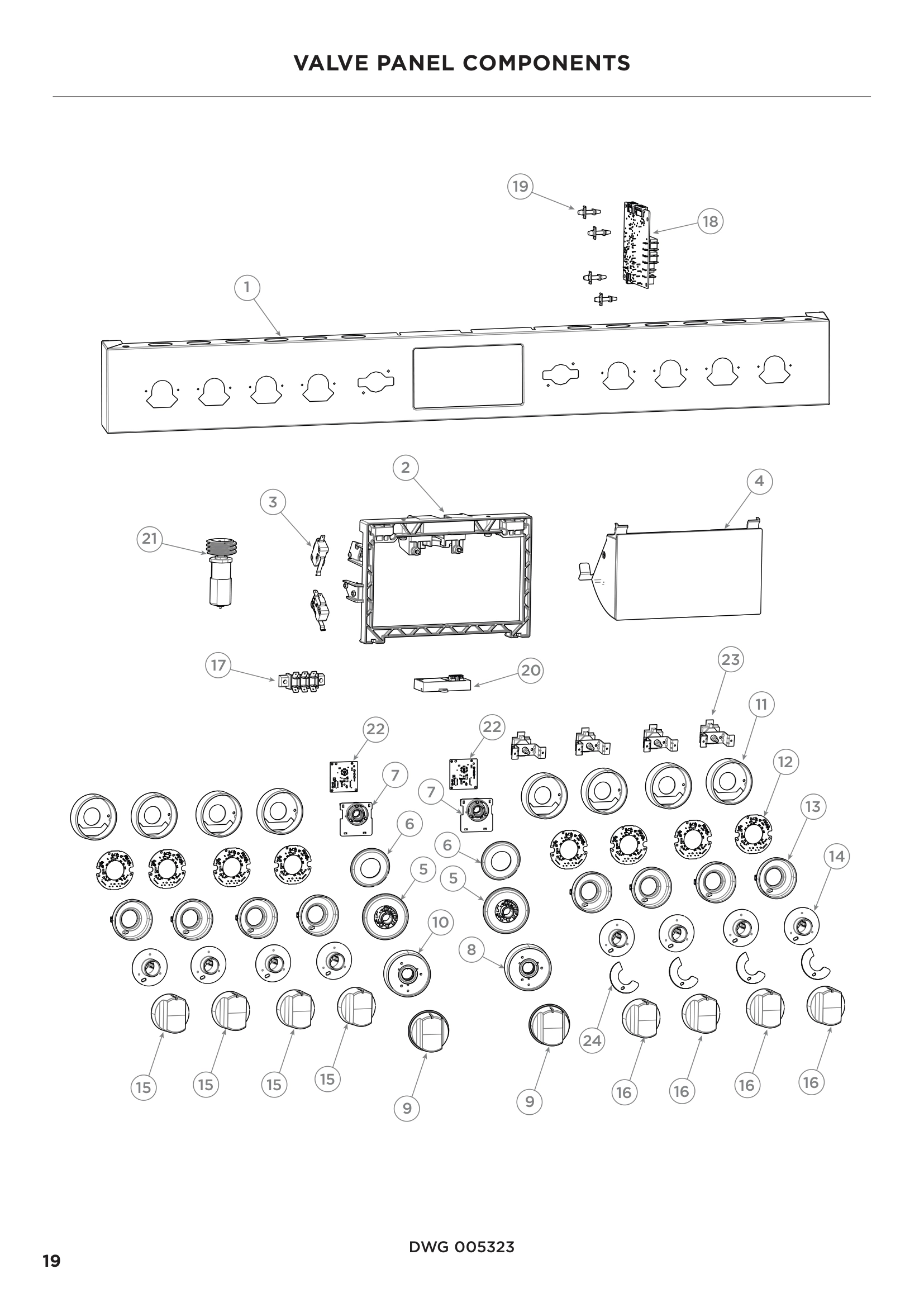 VALVE PANEL COMPONENTS