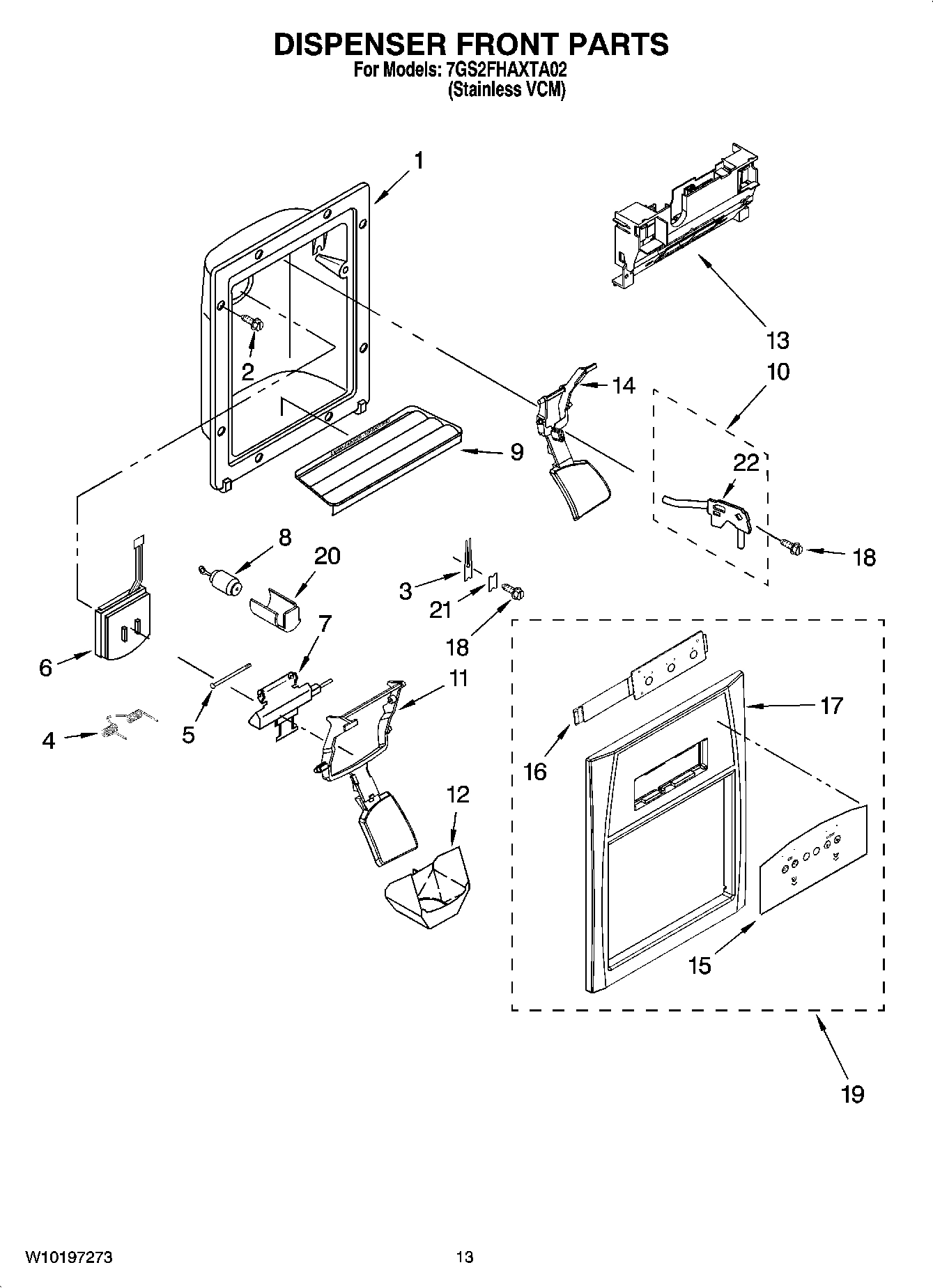 08 - DISPENSER FRONT PARTS