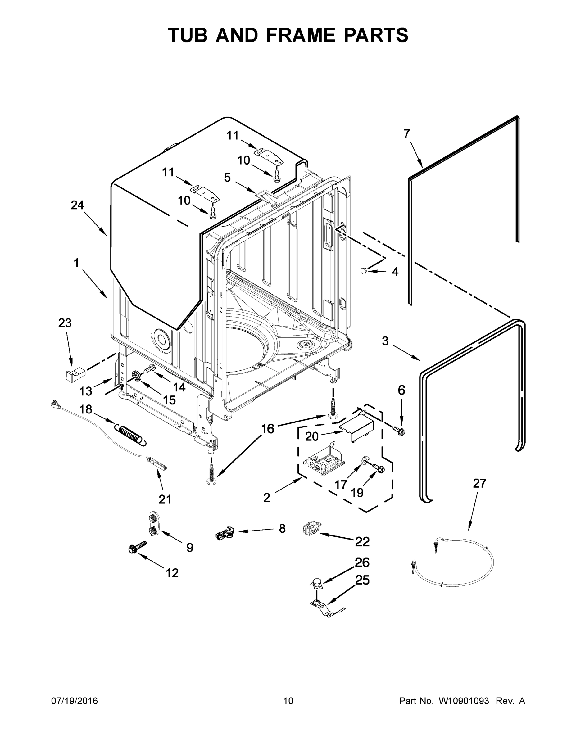 06 - TUB AND FRAME PARTS