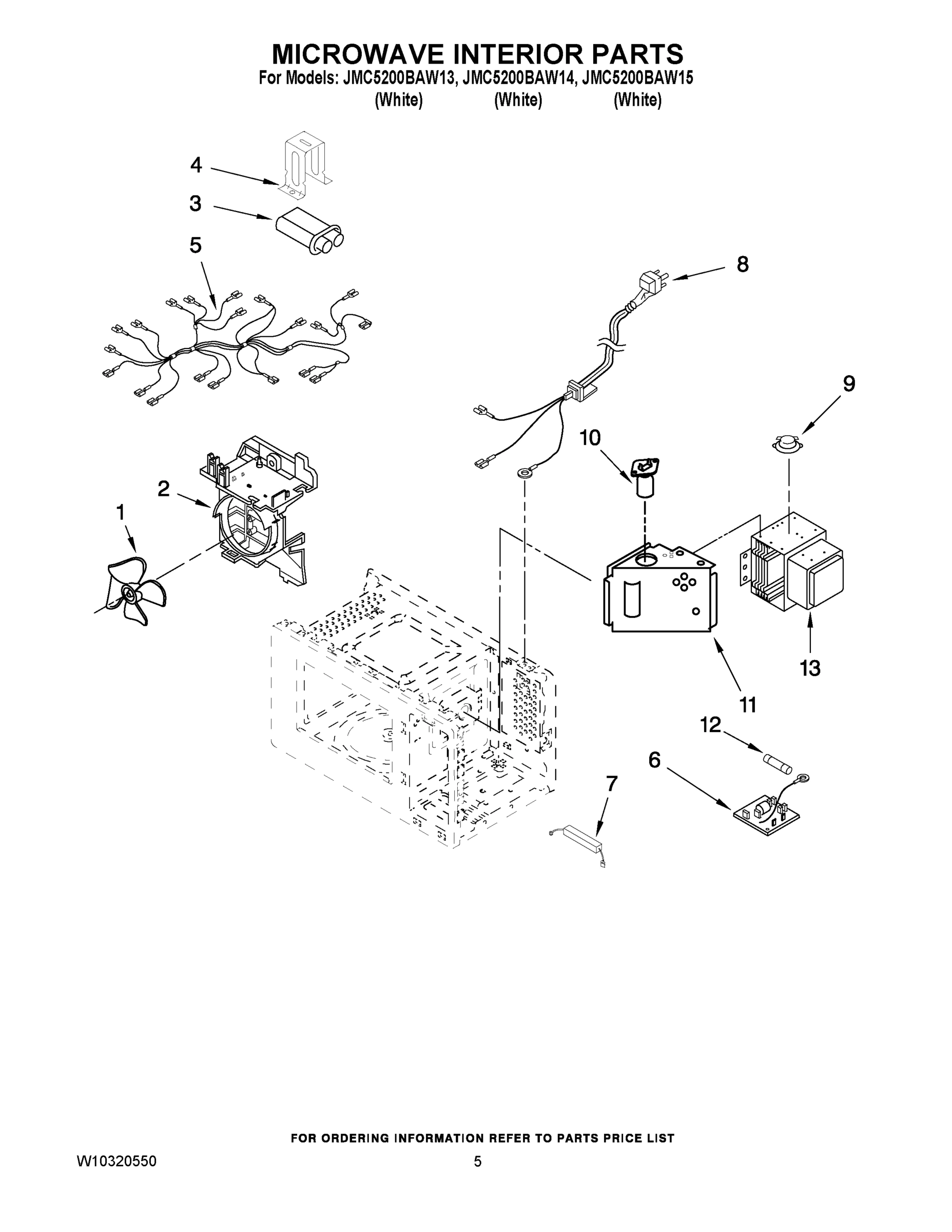 05 - MICROWAVE INTERIOR PARTS