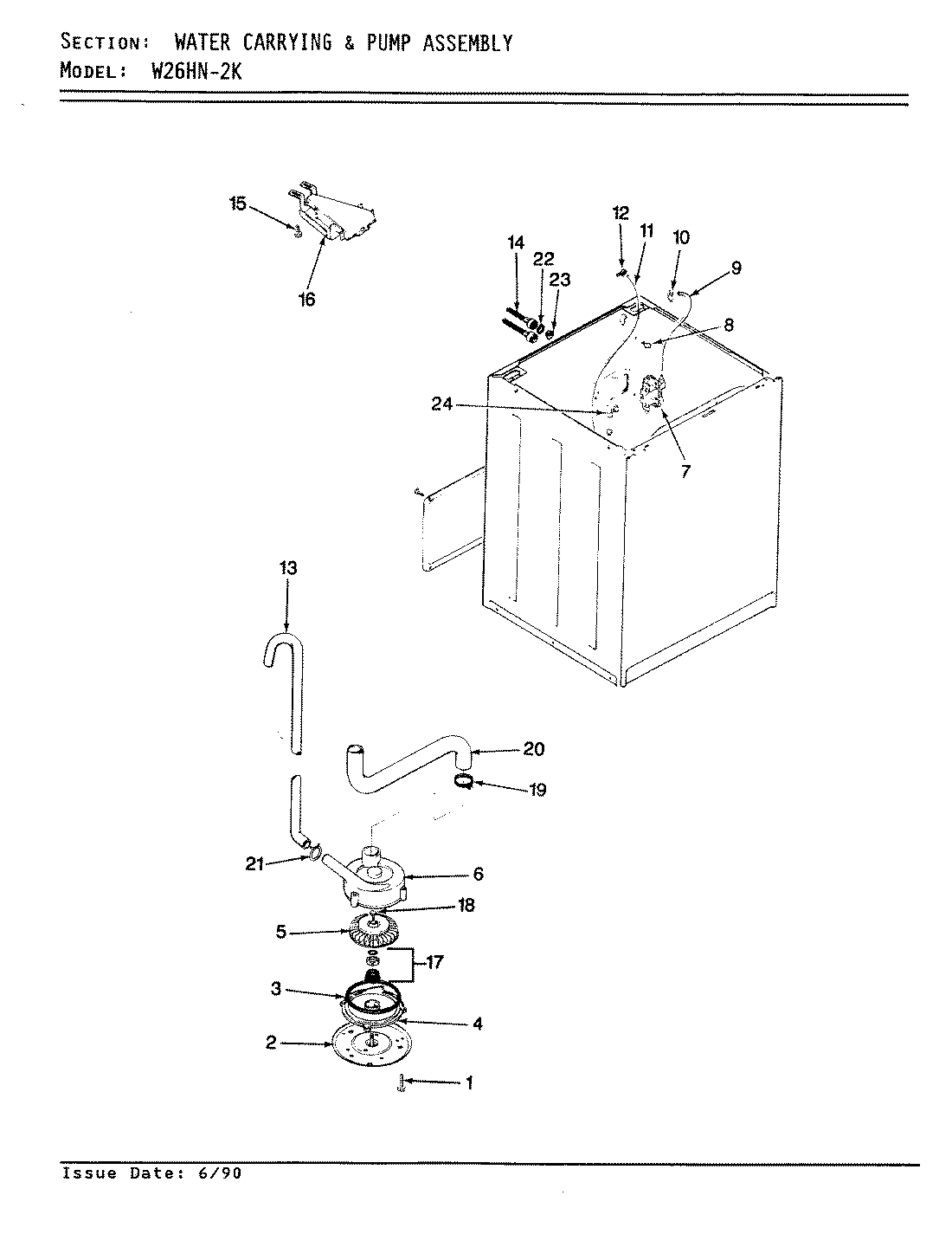 10 - WATER CARRYING & PUMP ASSY. (REV. A-D)