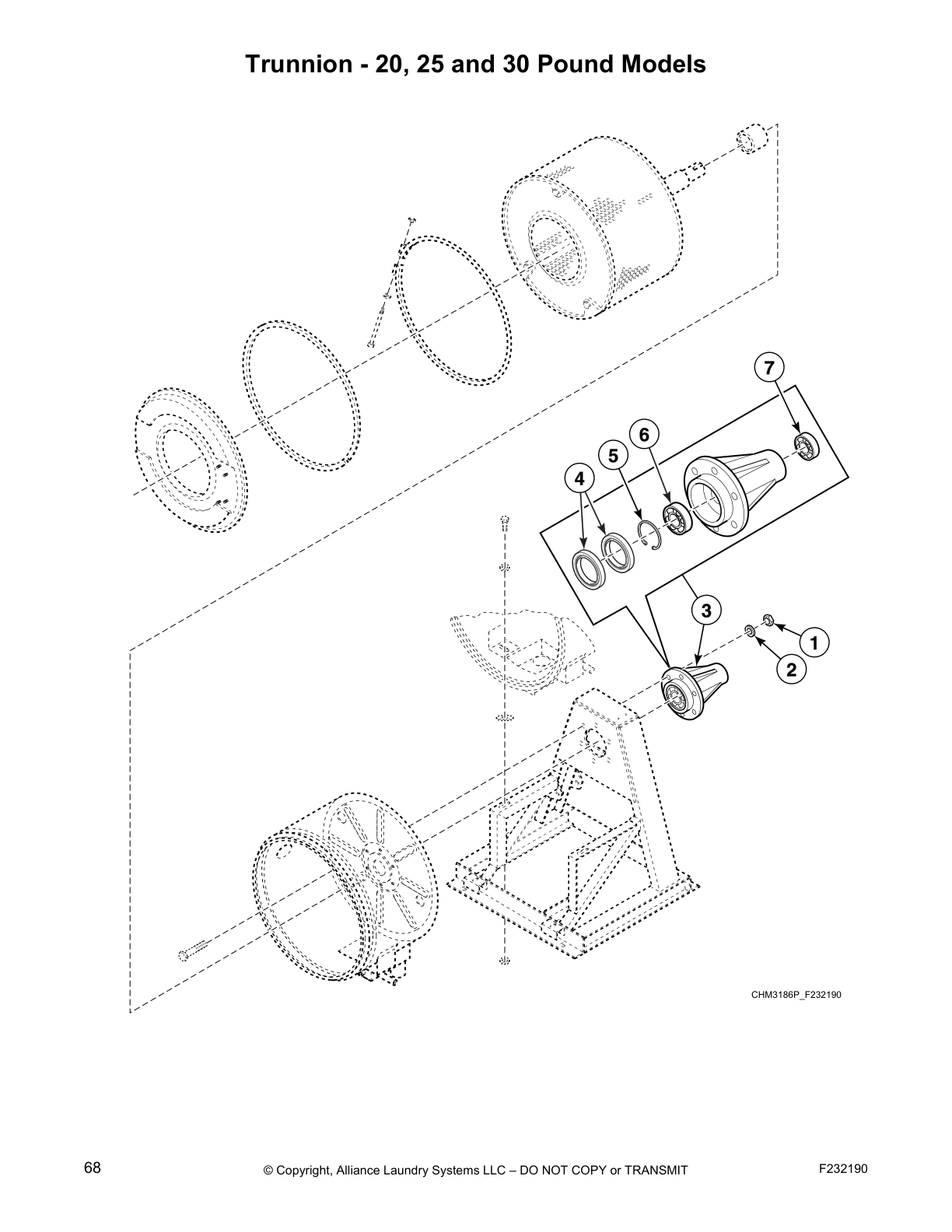 Trunnion - 20, 25 and 30 Pound Models