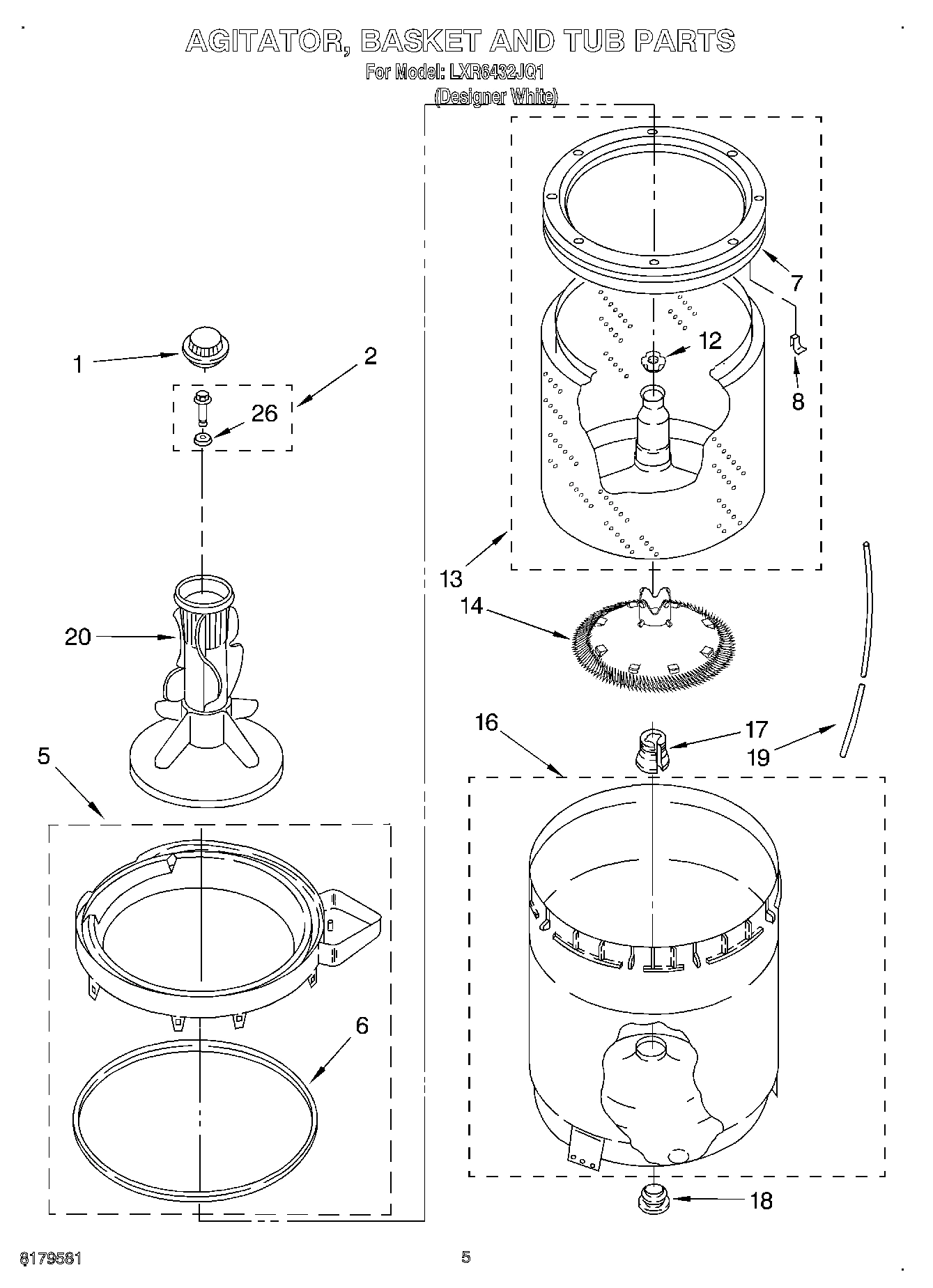 03 - AGITATOR, BASKET AND TUB