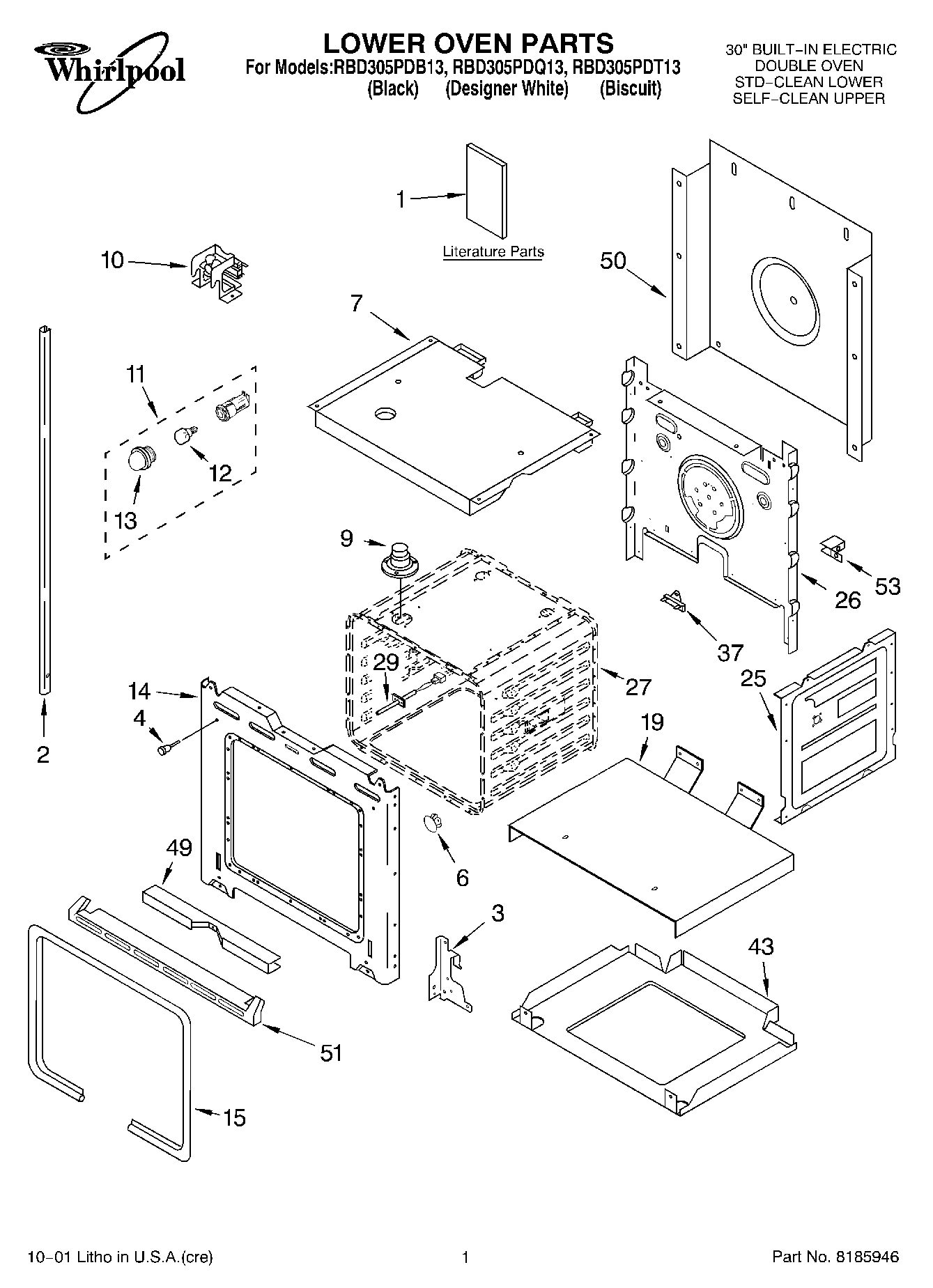 01 - LOWER OVEN, LITERATURE