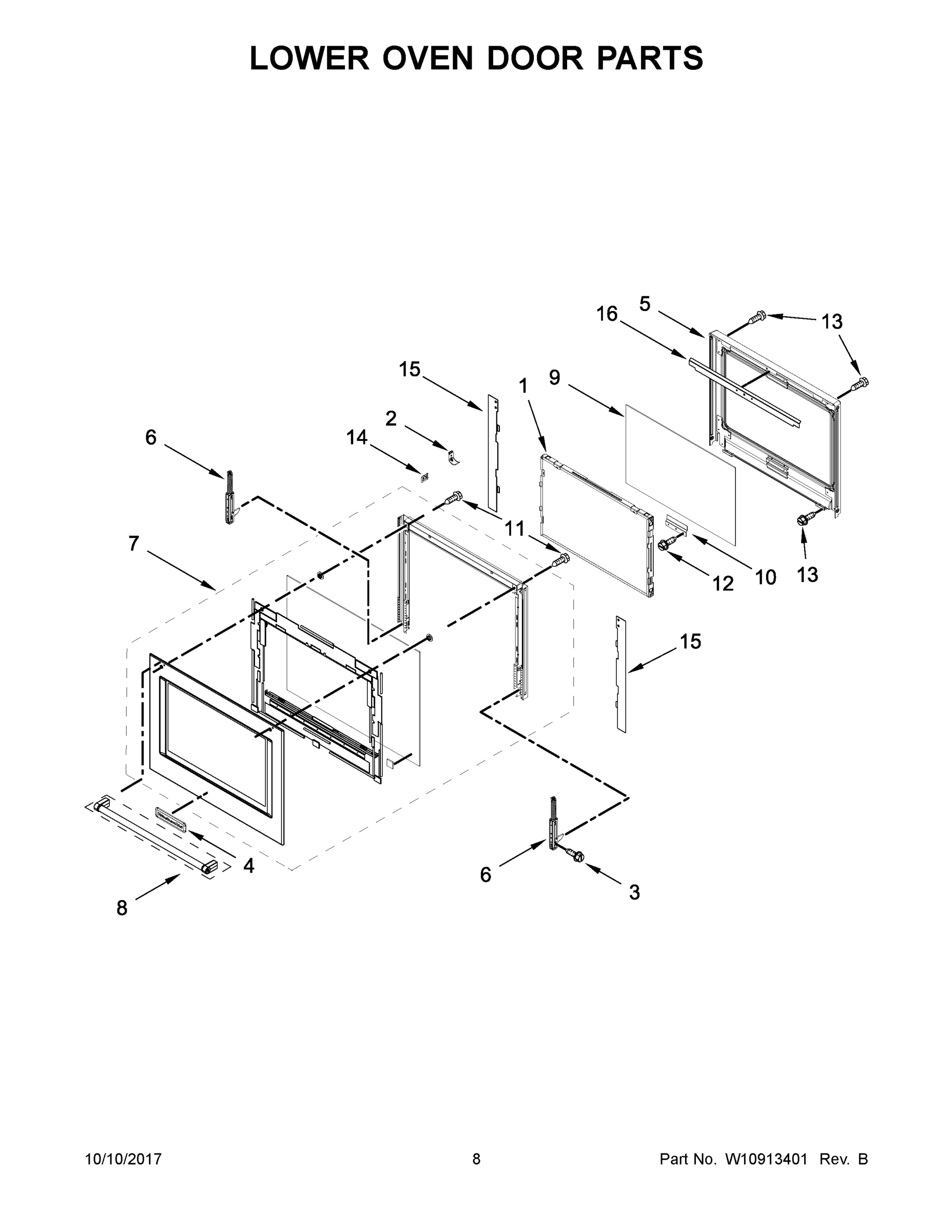 05 - LOWER OVEN DOOR PARTS