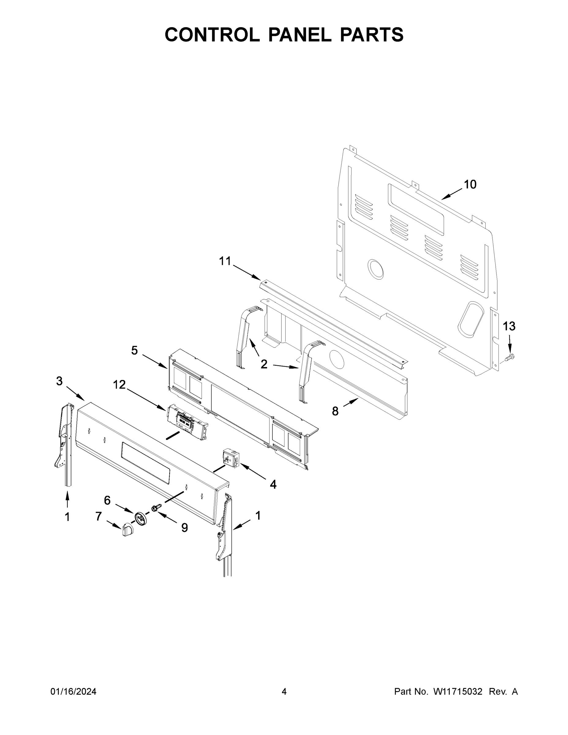 03 - CONTROL PANEL PARTS