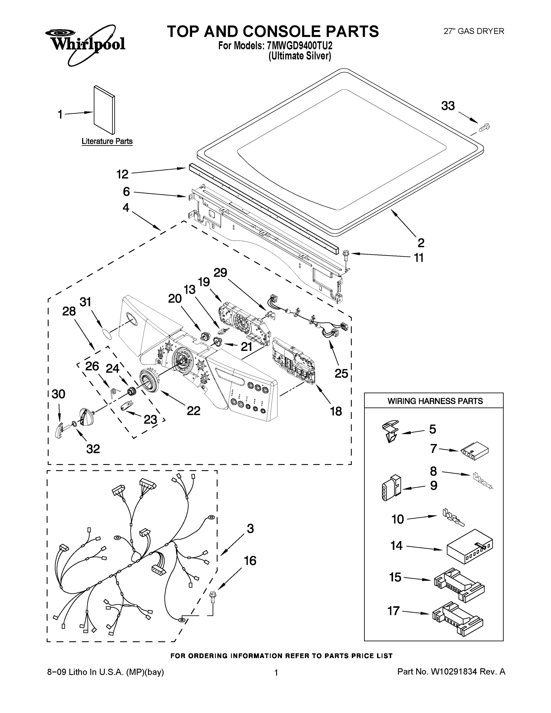 01 - TOP AND CONSOLE PARTS