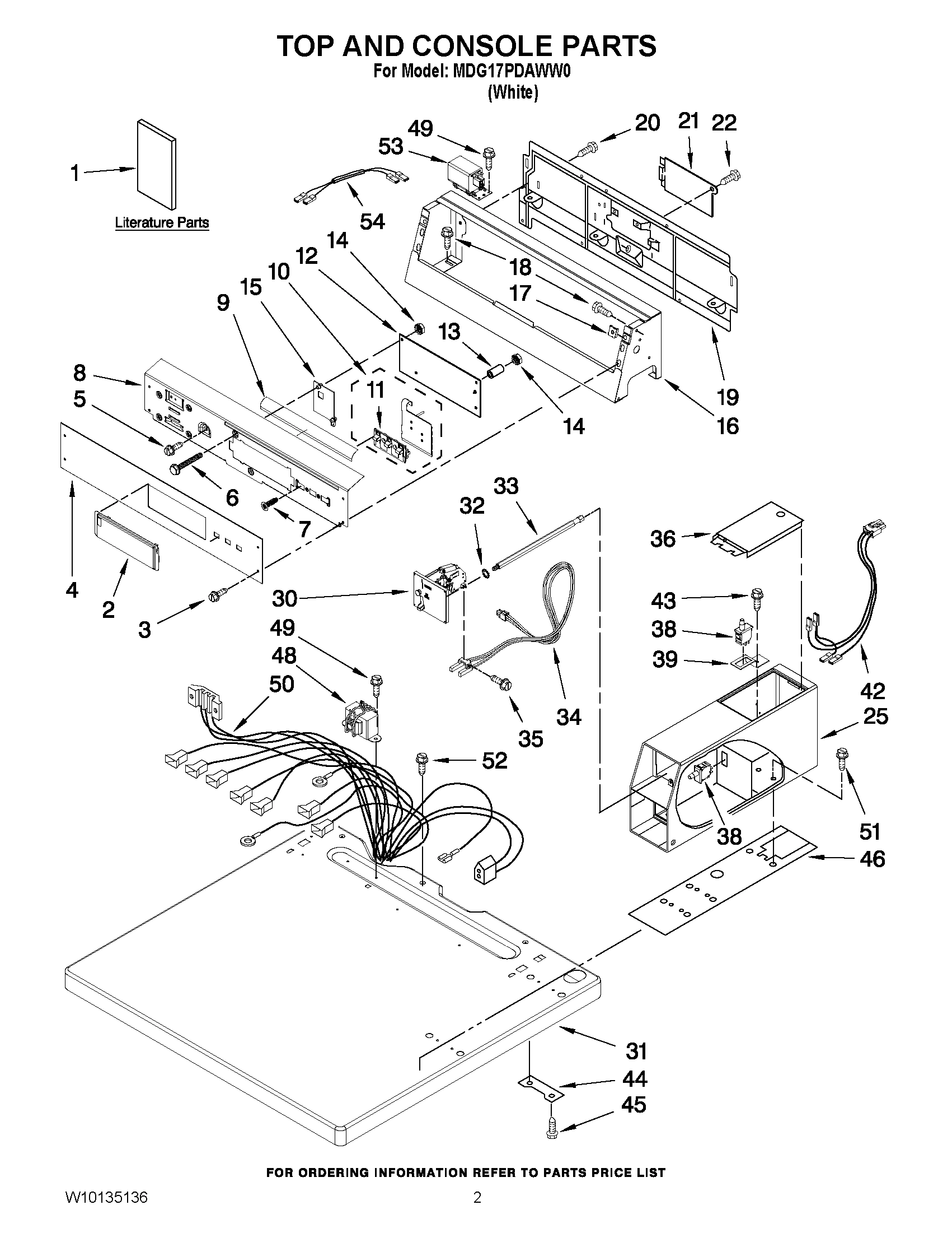 01 - TOP AND CONSOLE PARTS