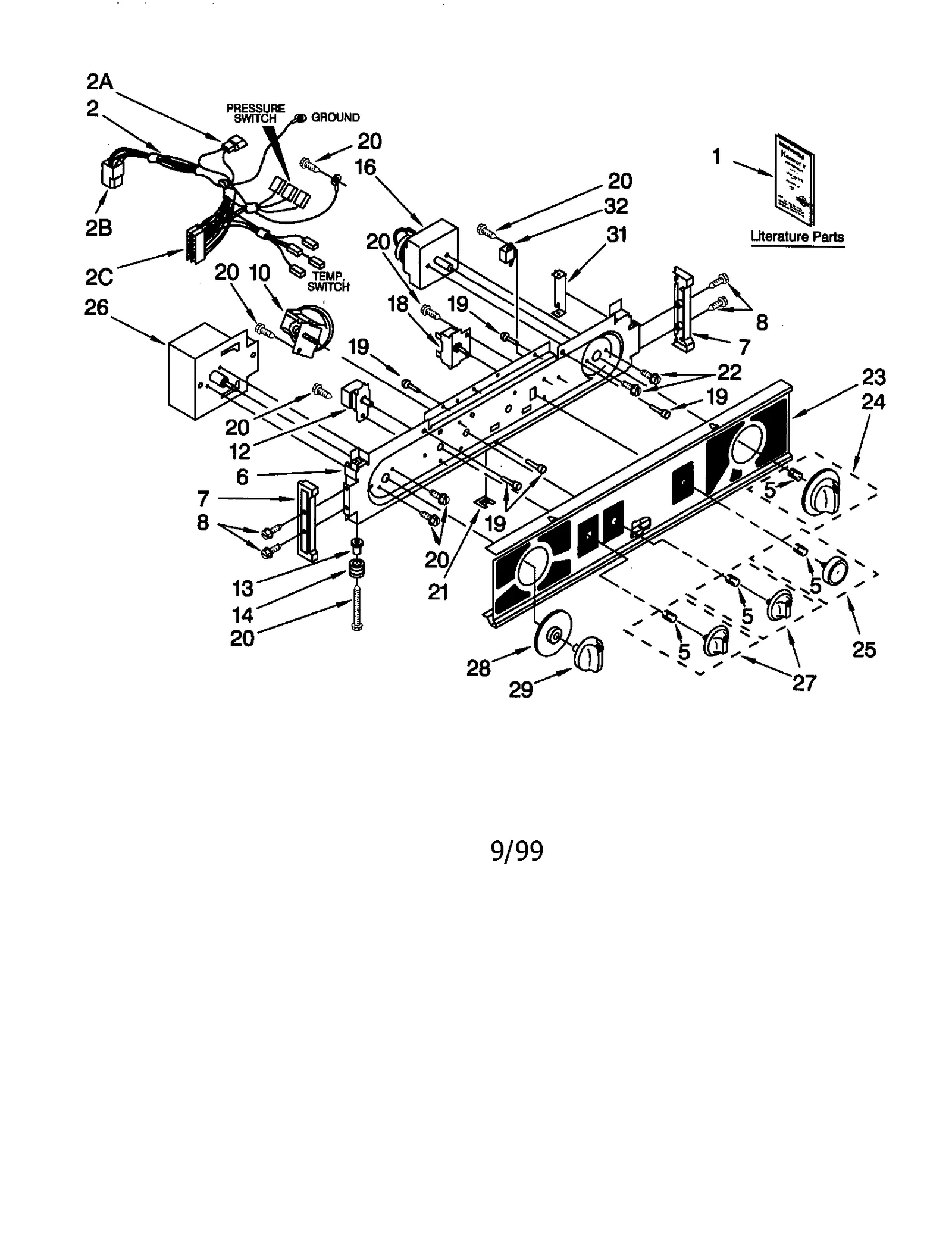 WASHER/DRYER CONTROL PANEL