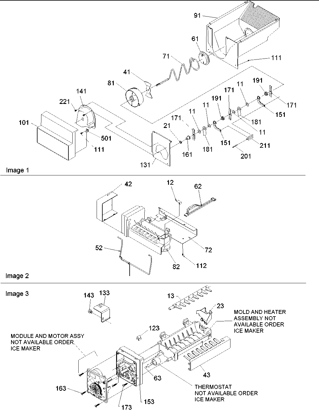 08 - Ice Bucket Auger and Ice Maker Parts