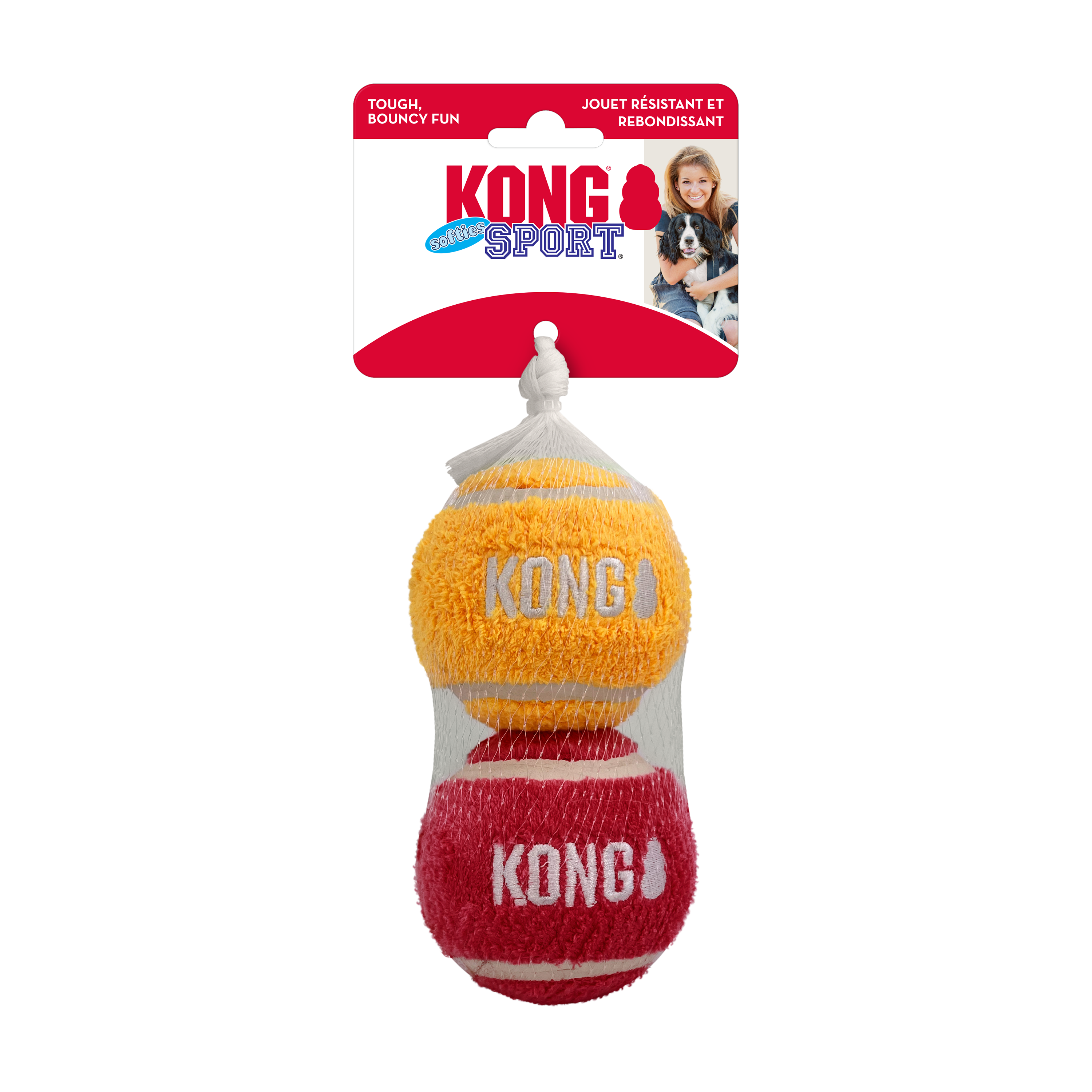KONG Sport Softies Ball 2-Pk Assorted Dog Toy