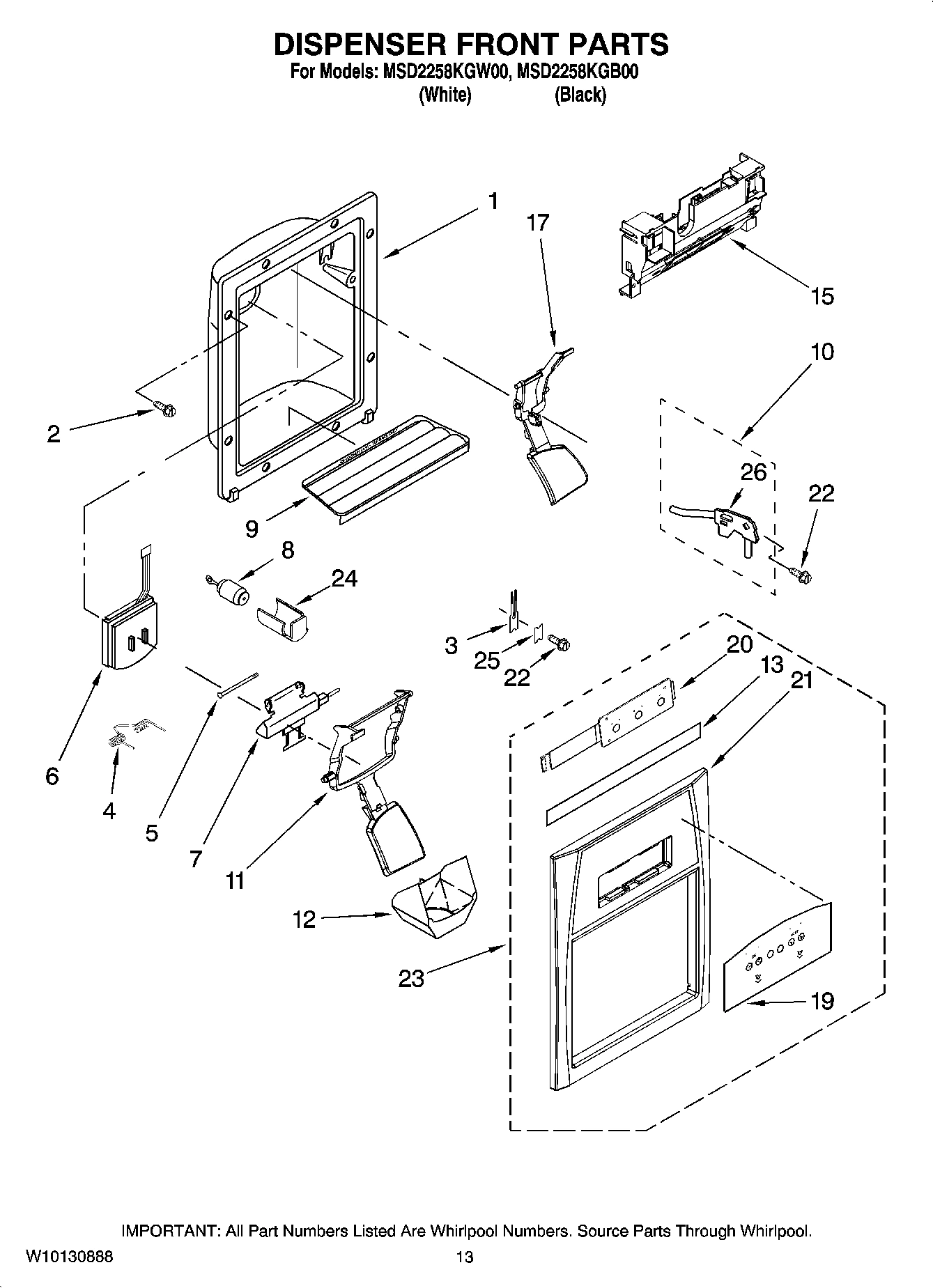 08 - DISPENSER FRONT PARTS