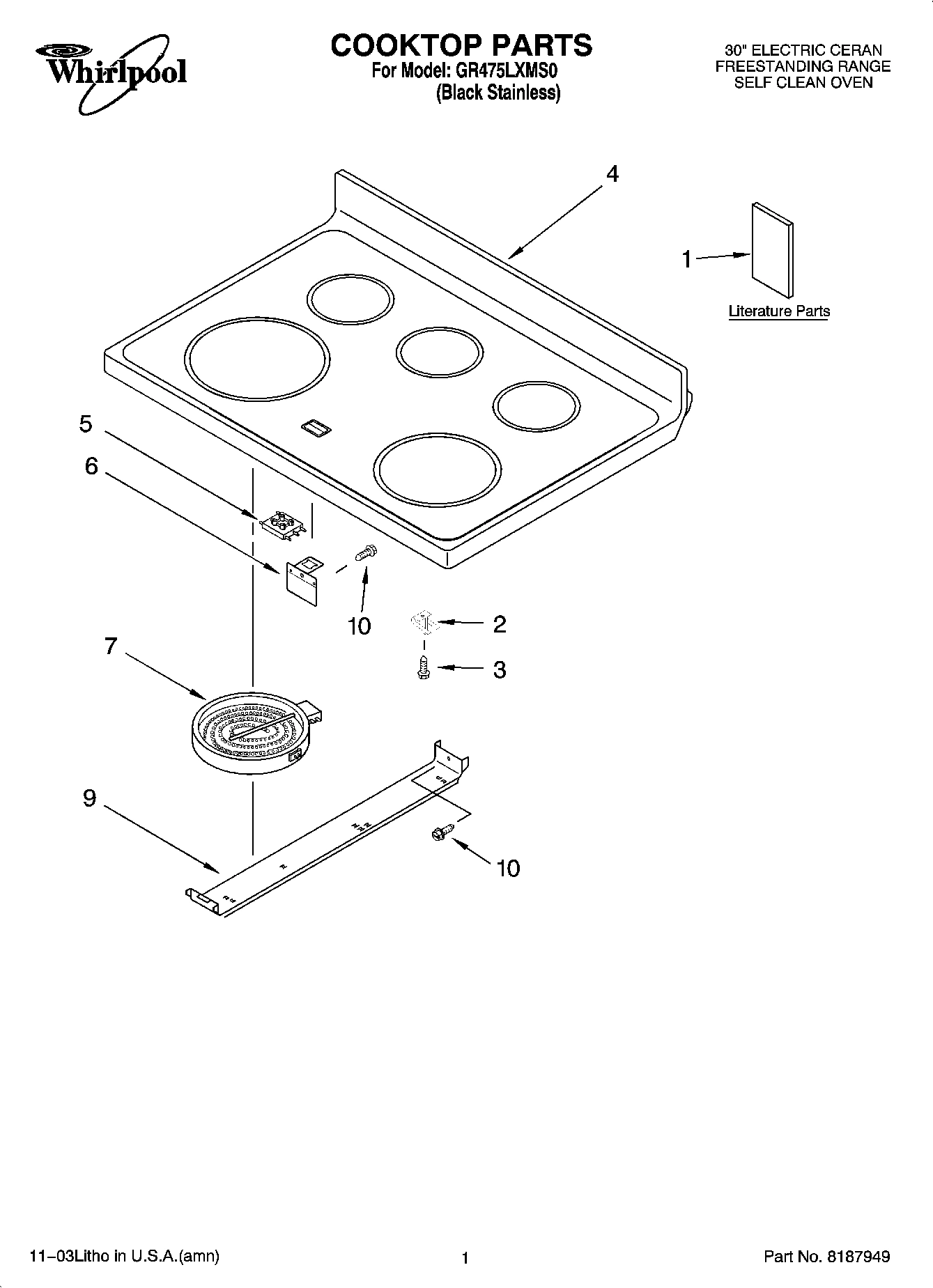 01 - COOKTOP PARTS