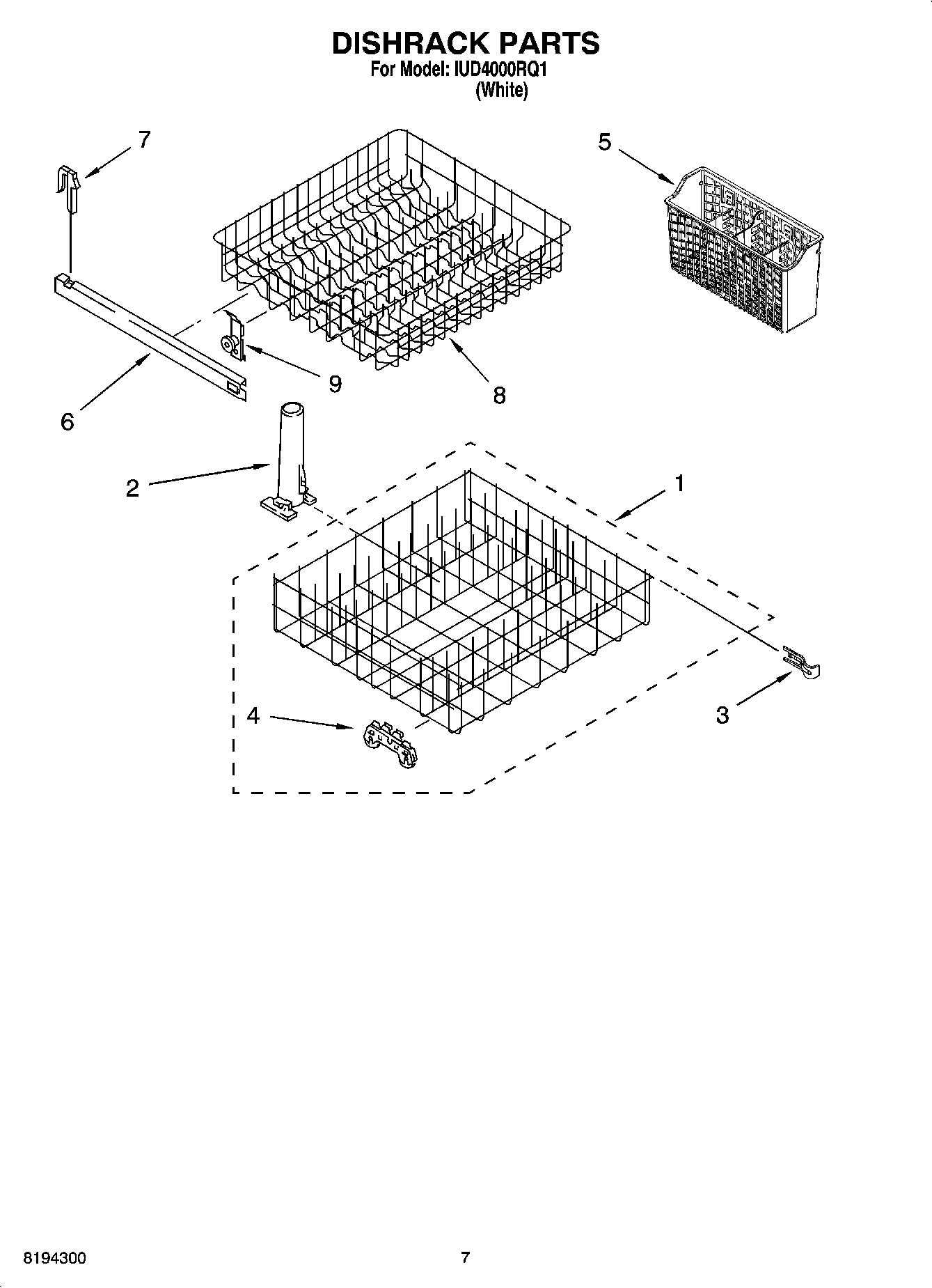 06 - DISHRACK PARTS, OPTIONAL PARTS (NOT INCLUDED)