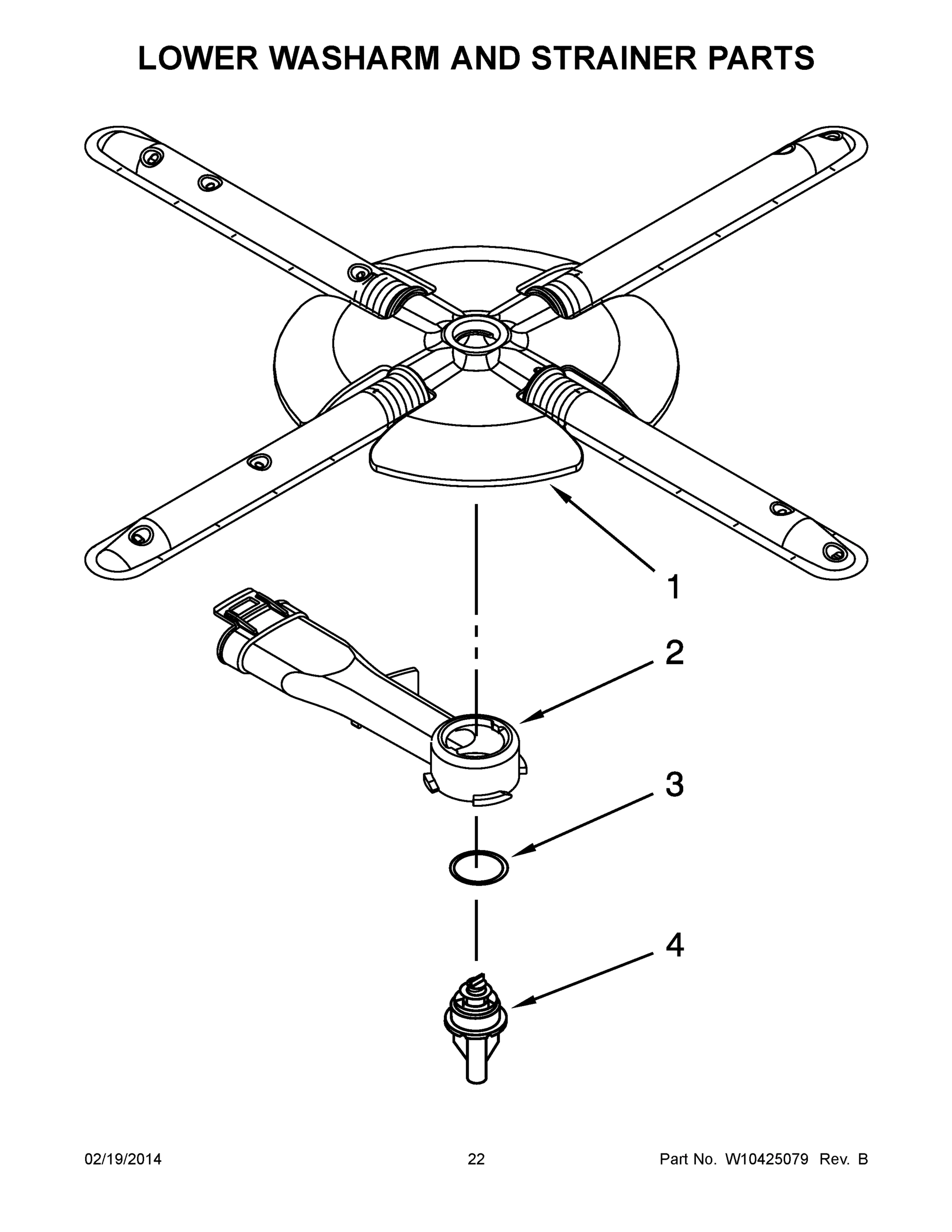 12 - LOWER WASHARM AND STRAINER PARTS