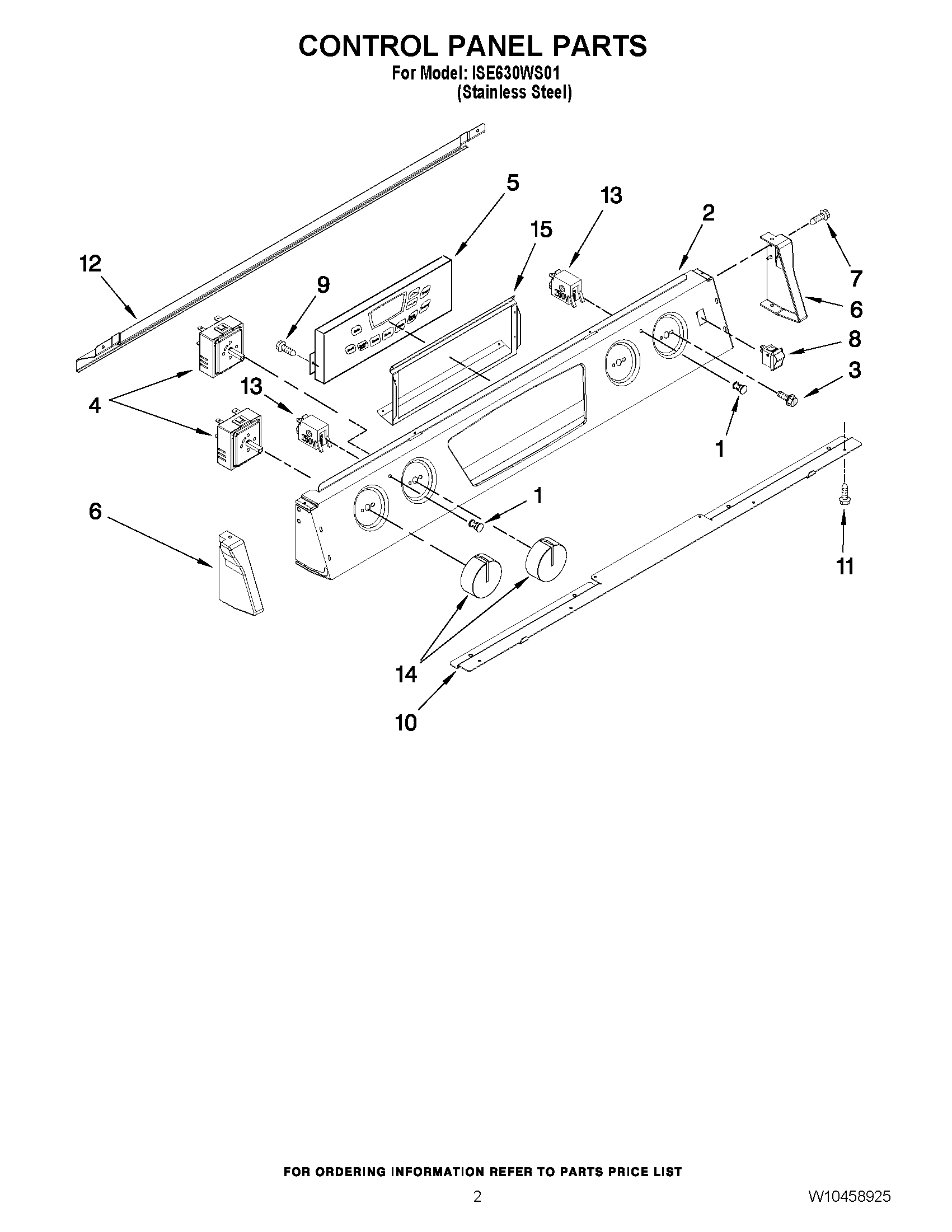 02 - CONTROL PANEL PARTS