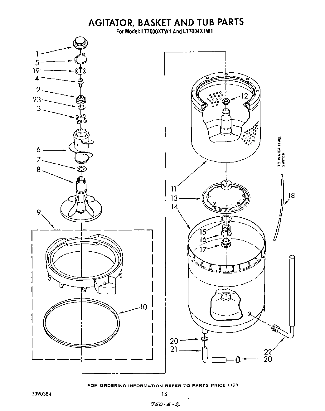 11 - AGITATOR, BASKET AND TUB