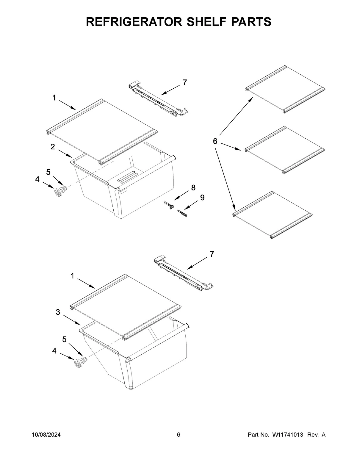 04 - REFRIGERATOR SHELF PARTS