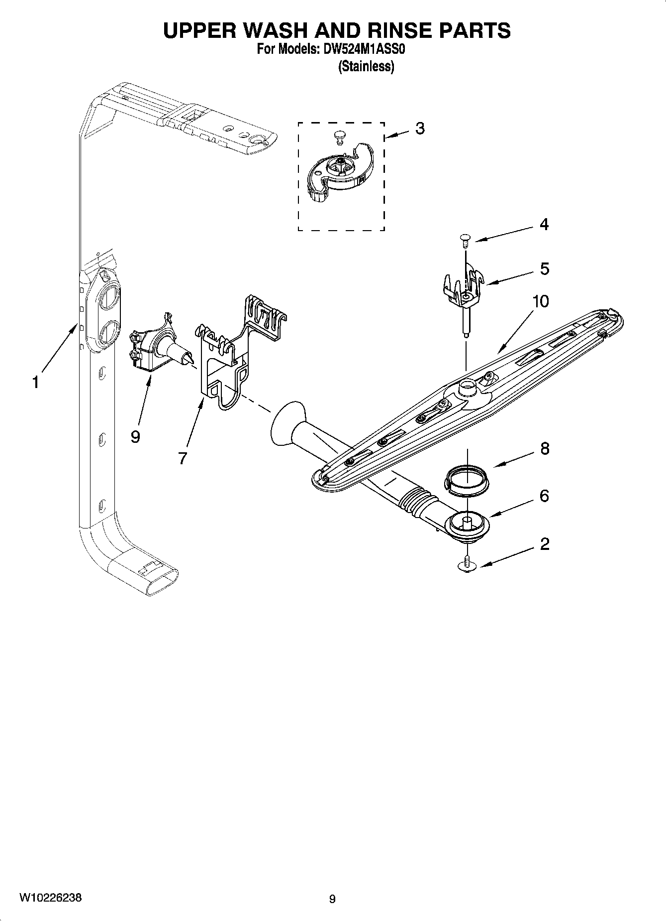 07 - UPPER WASH AND RINSE PARTS