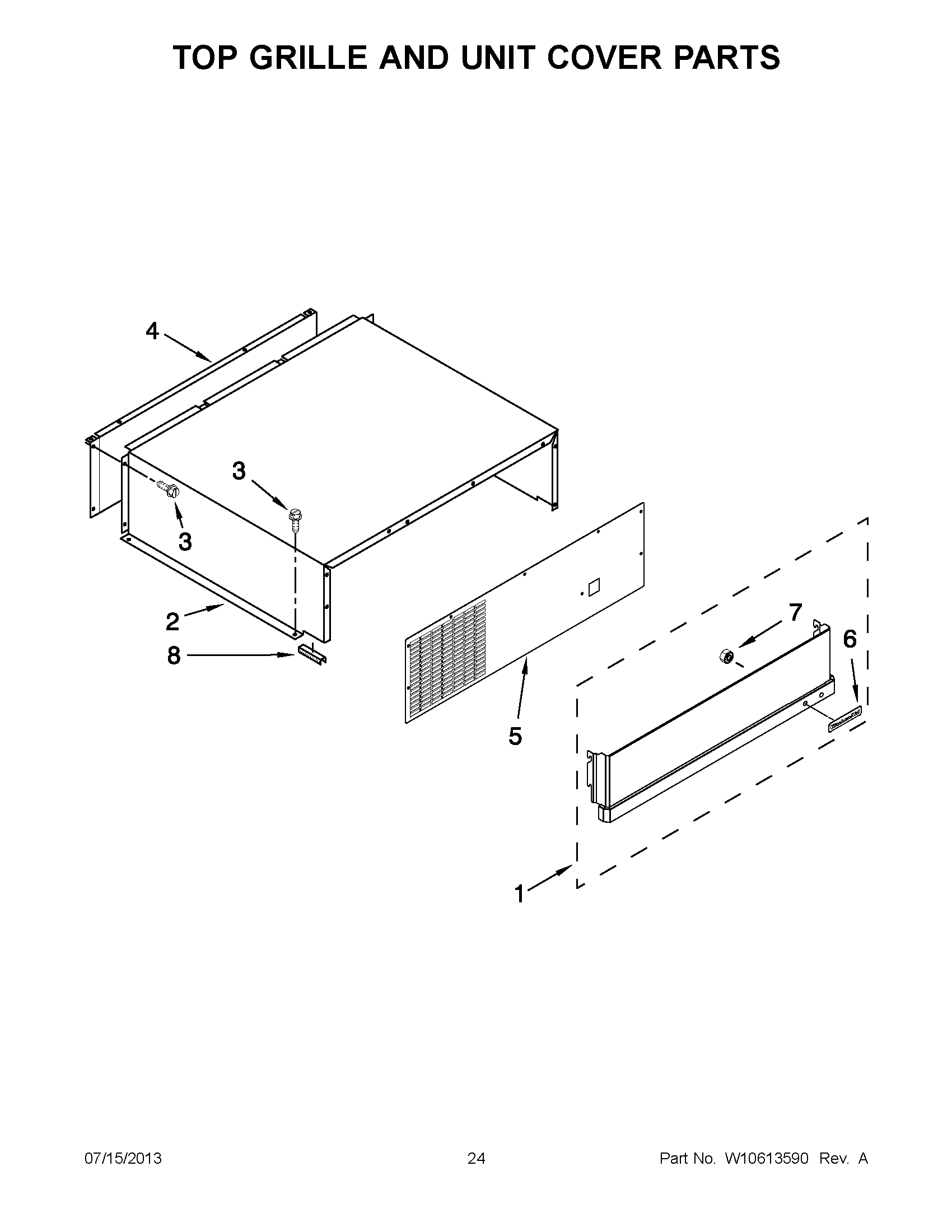 12 - TOP GRILLE AND UNIT COVER PARTS