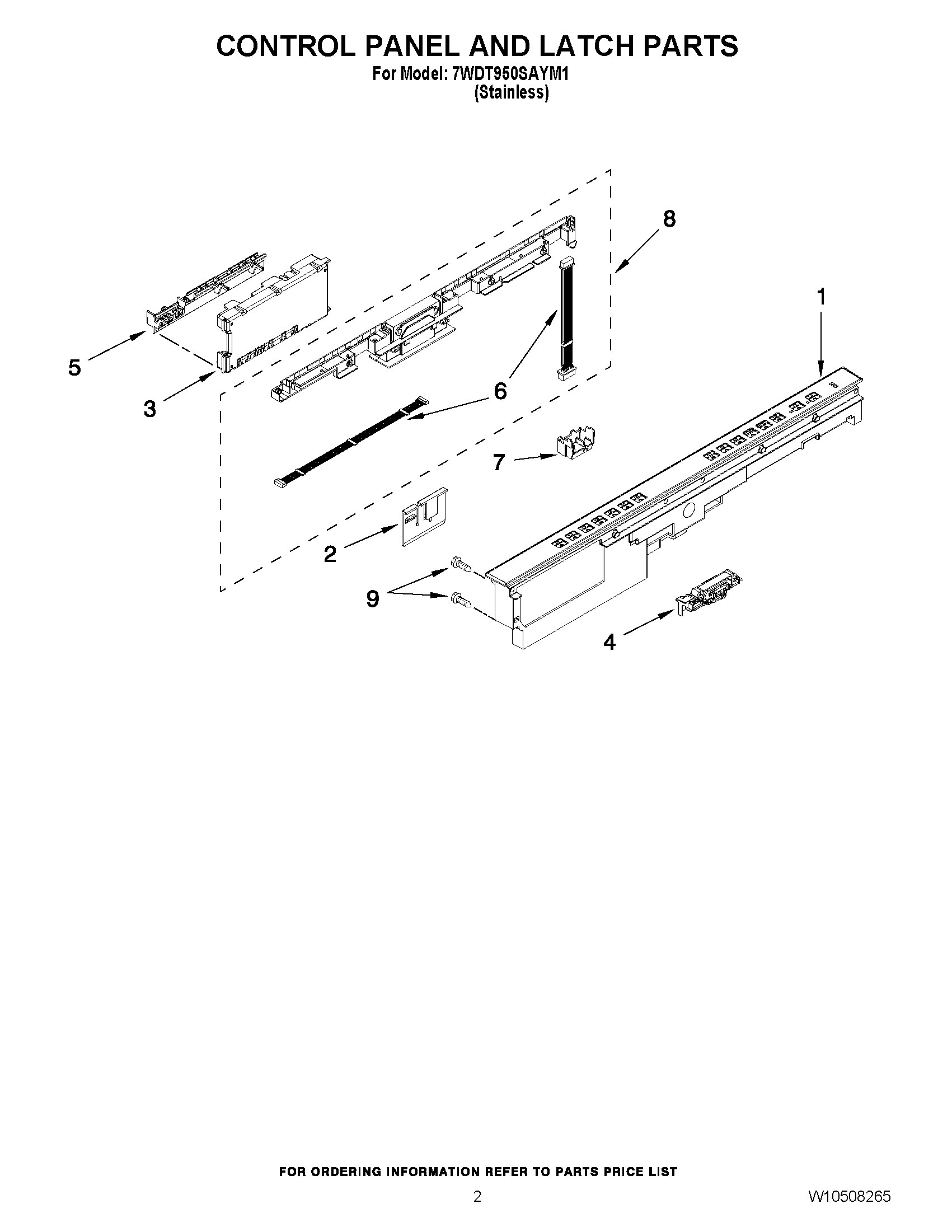 02 - CONTROL PANEL AND LATCH PARTS
