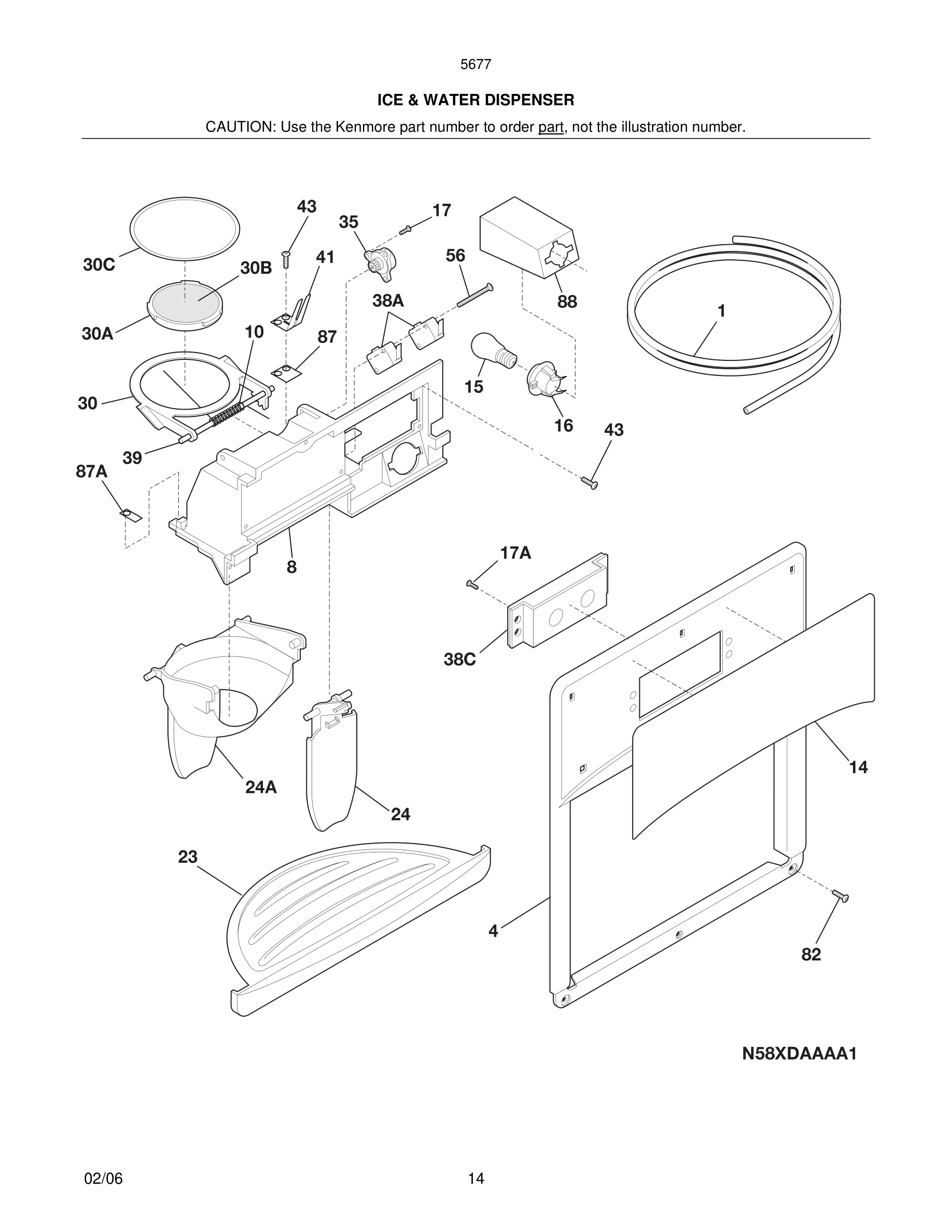 15 - ICE & WATER DISPENSER
