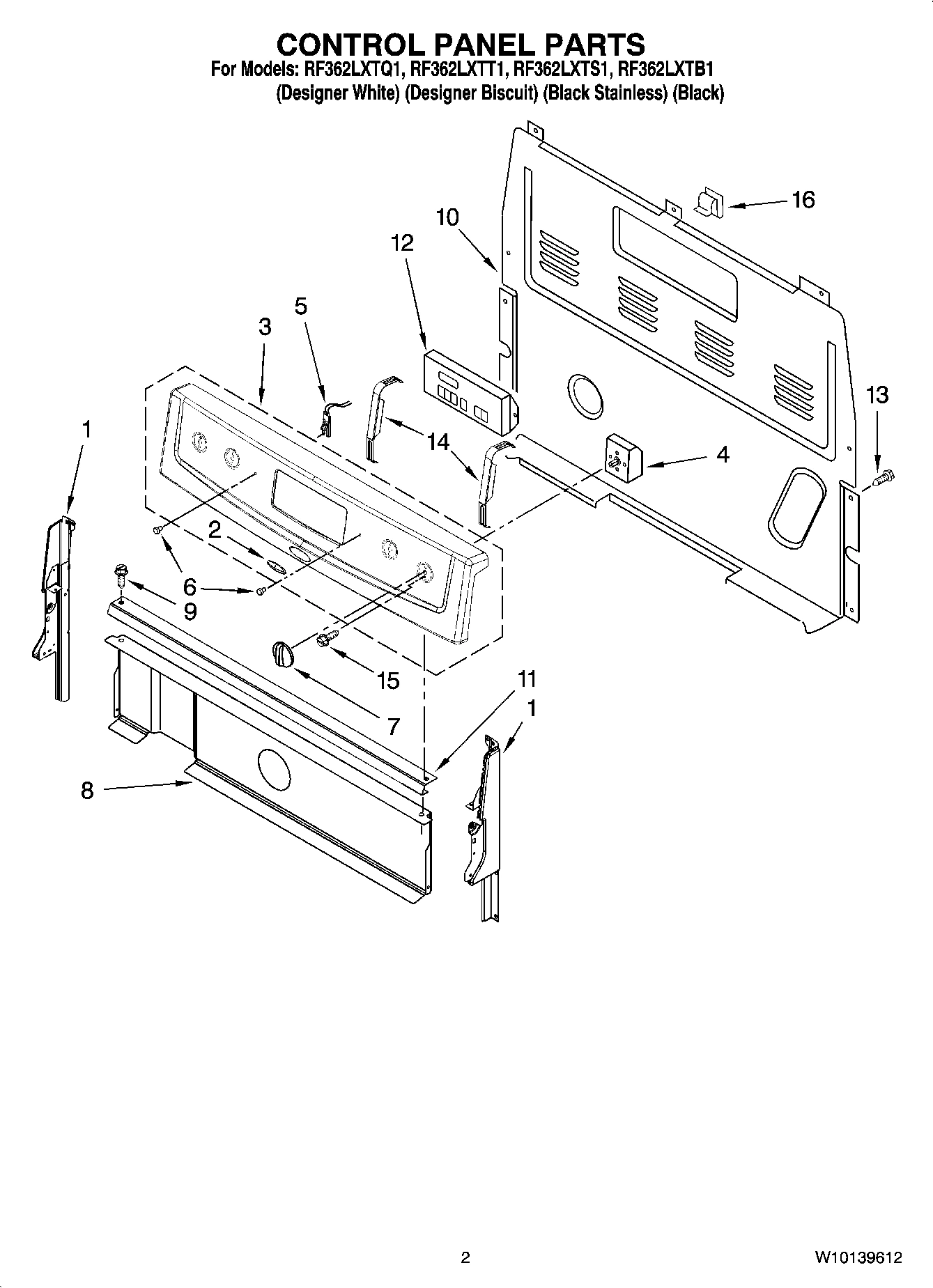 02 - CONTROL PANEL PARTS
